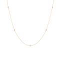 Lab Grown White Sapphire Station Necklace