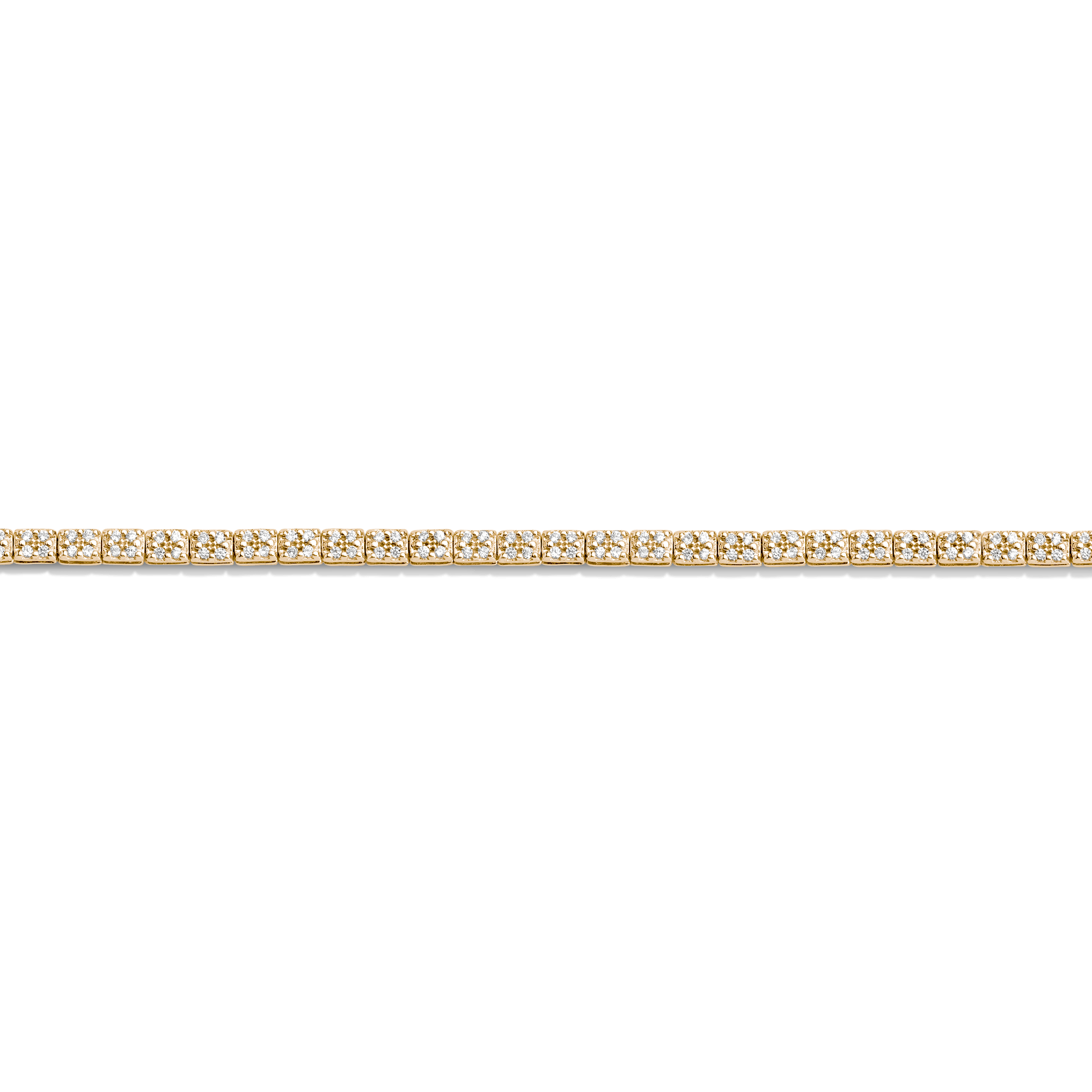 Diamond Cluster Tennis Bracelet