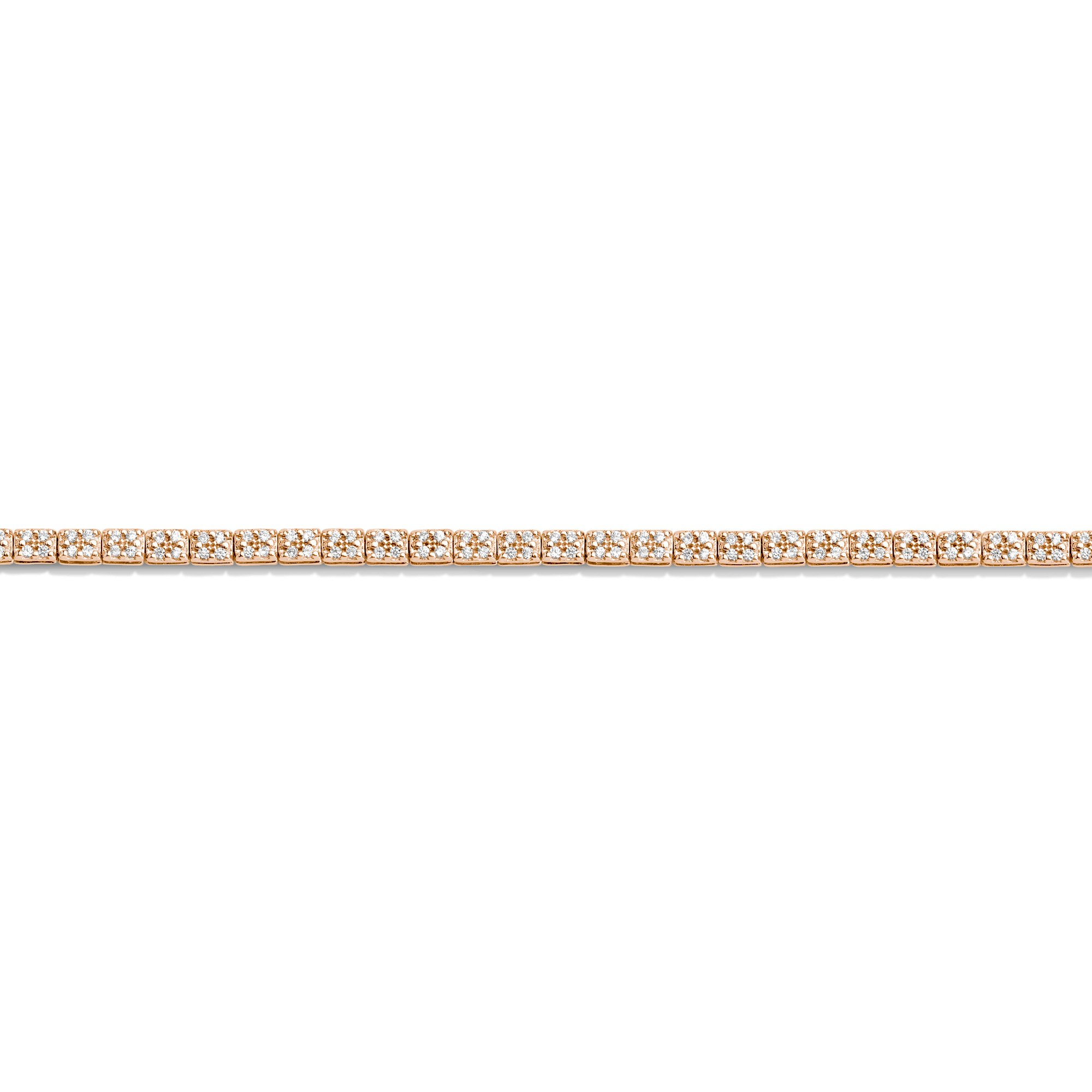 Diamond Cluster Tennis Bracelet