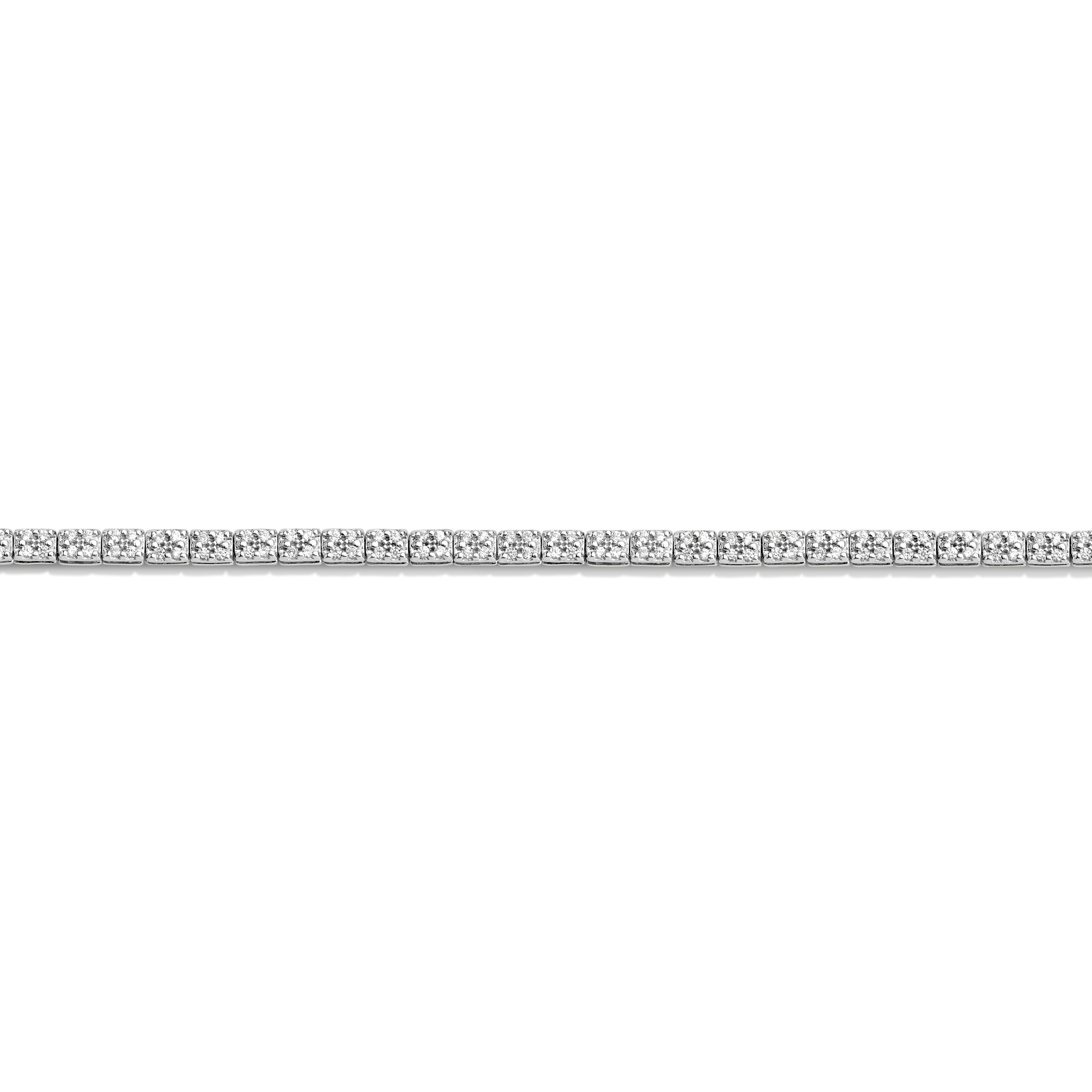 Diamond Cluster Tennis Bracelet