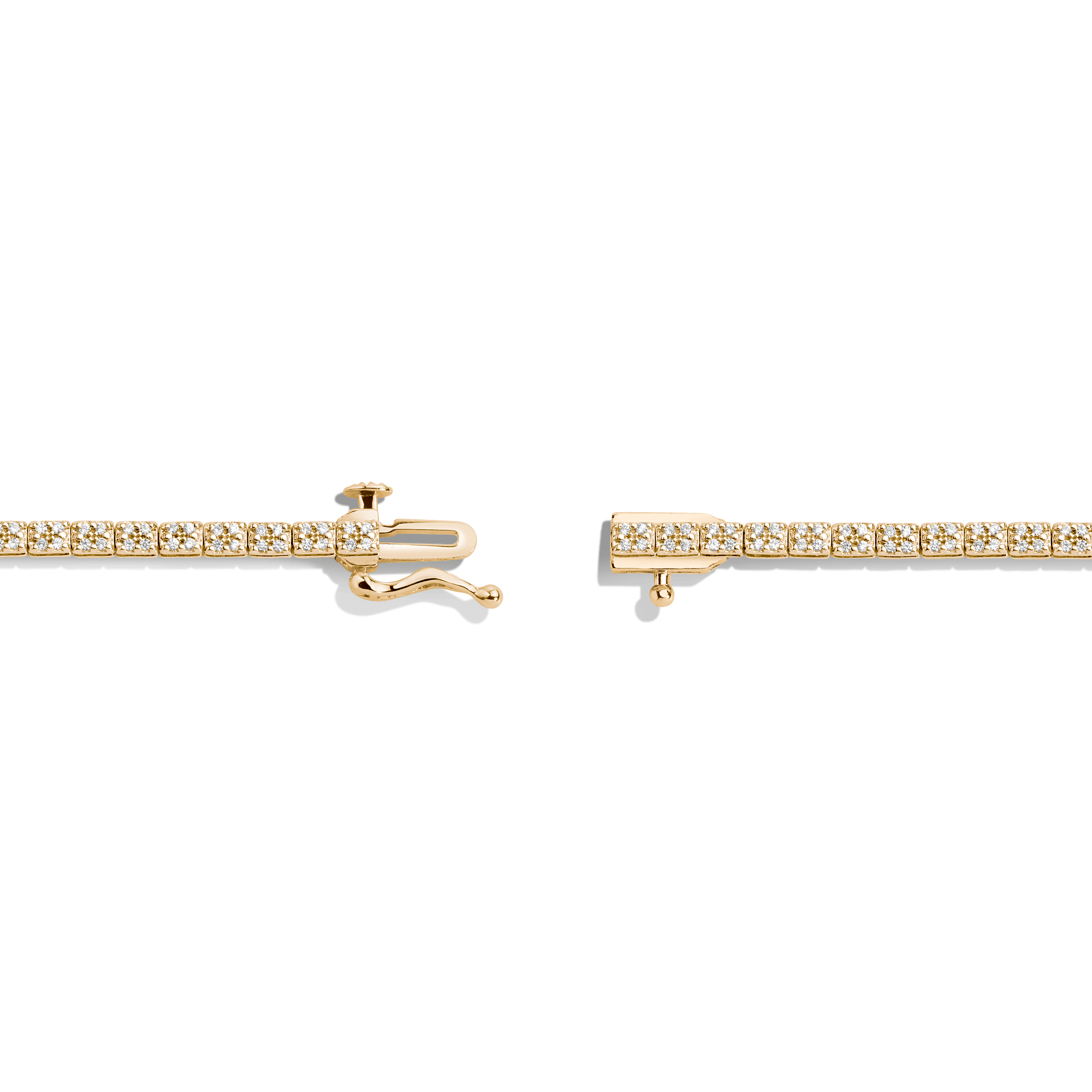 Diamond Cluster Tennis Bracelet
