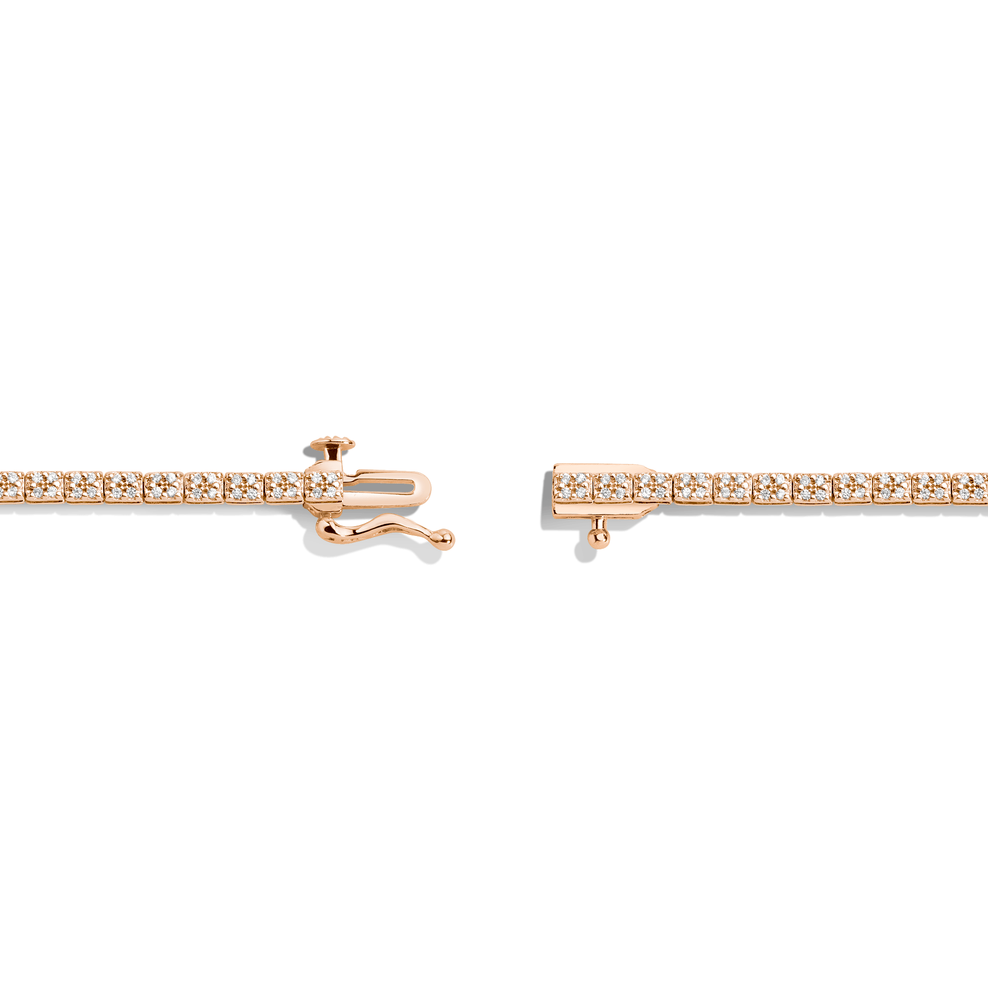 Diamond Cluster Tennis Bracelet