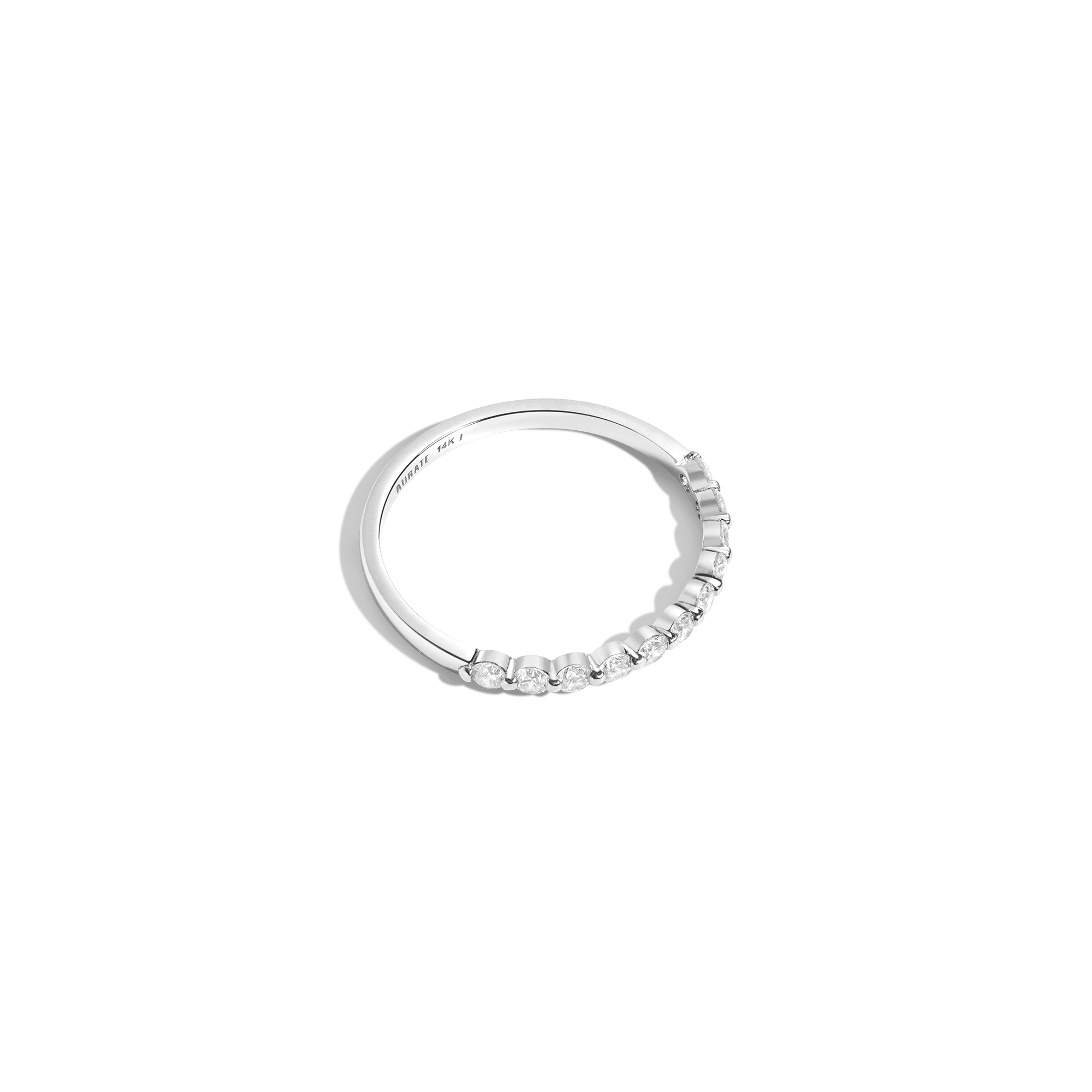 Half-Studded Prong Diamond Gold Band