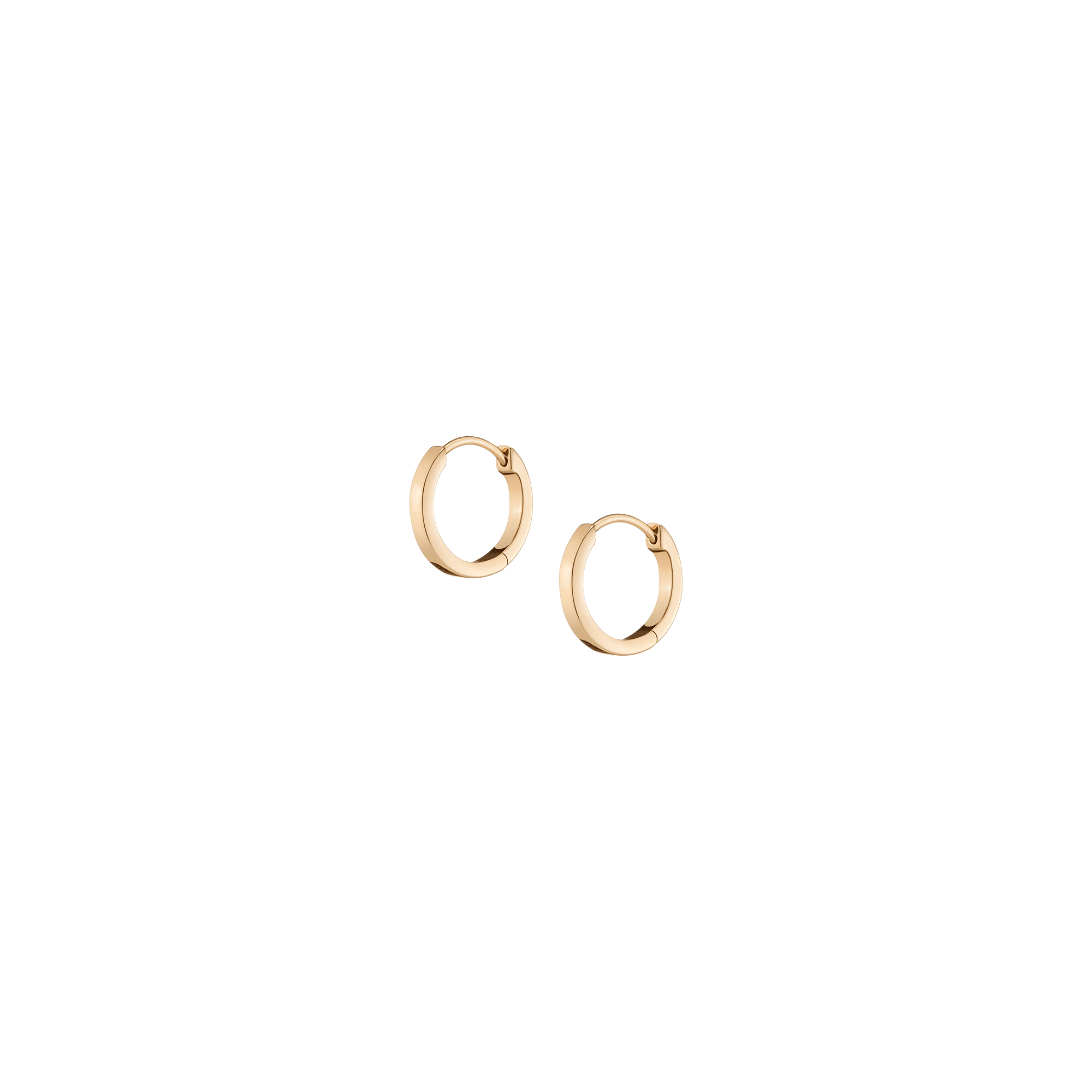 Gold Hinged Huggie Earrings (12mm)