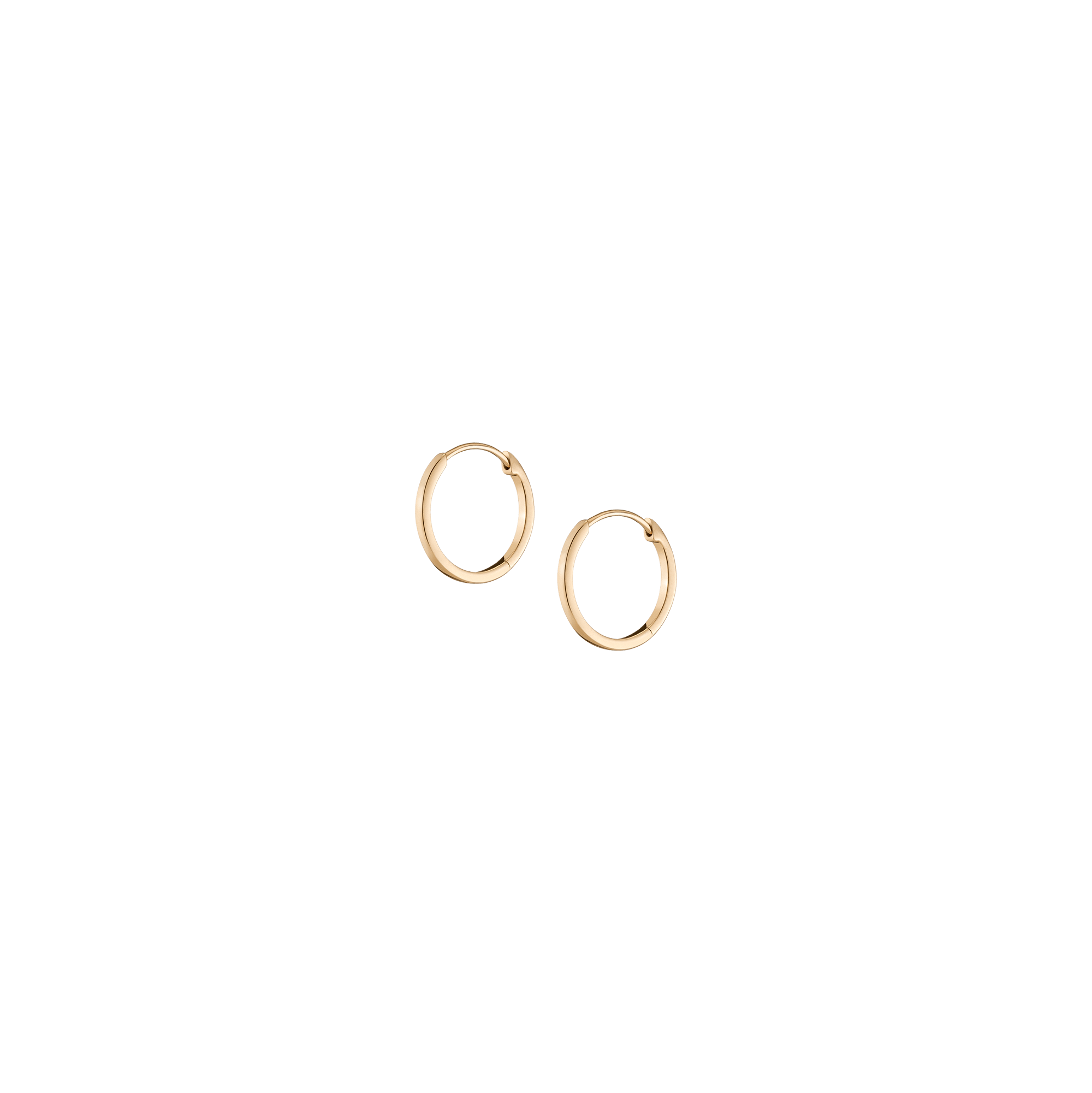 Skinny Gold Hinged Huggie Earrings (12mm)