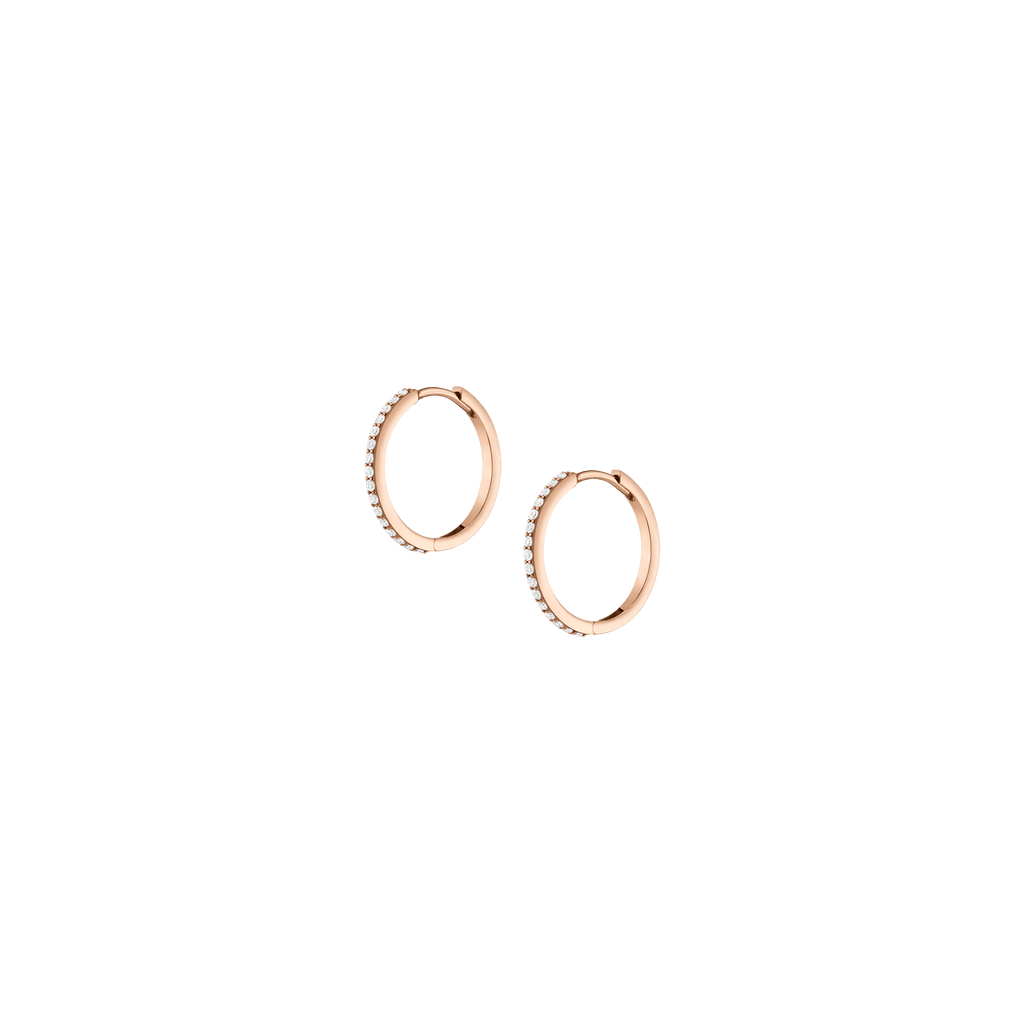 Thin Forever Diamond Hinged Huggie Earrings