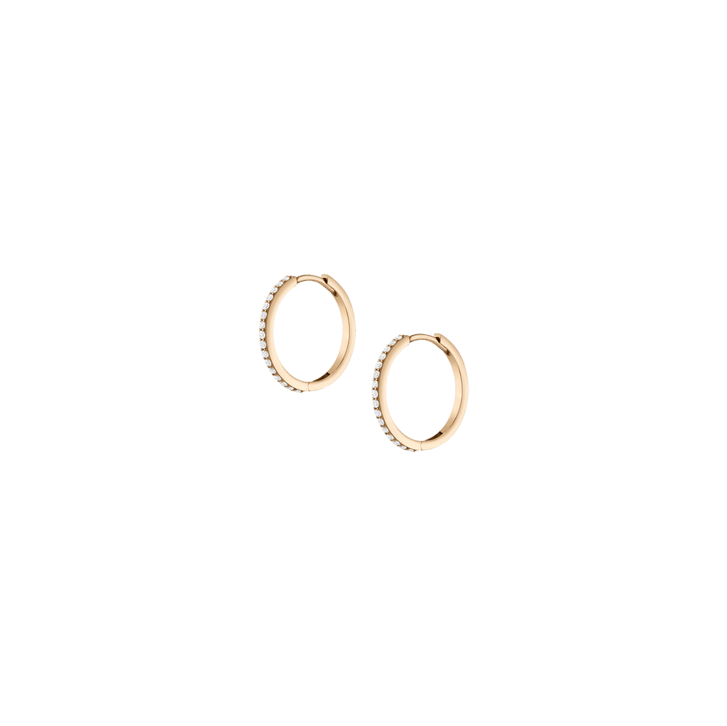 Thin Forever Diamond Hinged Huggie Earrings
