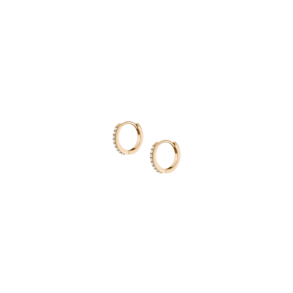 Thin Forever Diamond Hinged Huggie Earrings