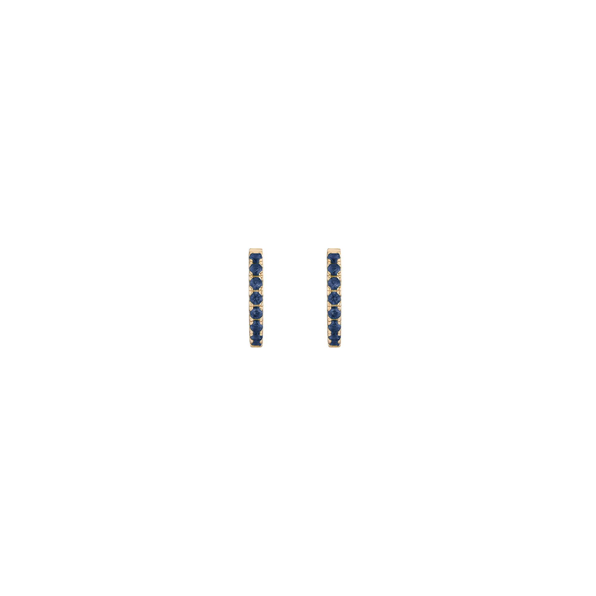 Lab Grown Blue Sapphire Huggie Earrings