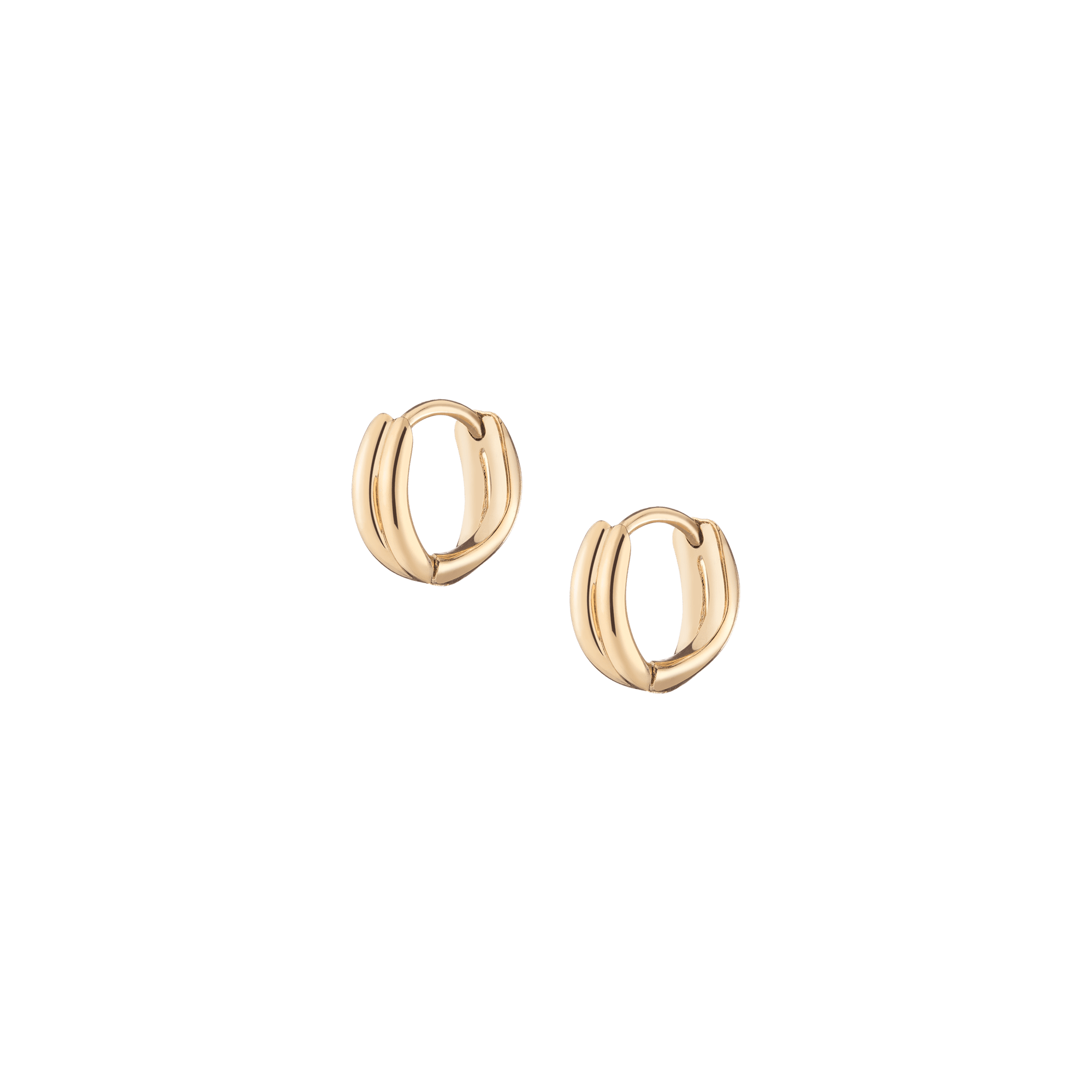 Crossover Huggie Earrings