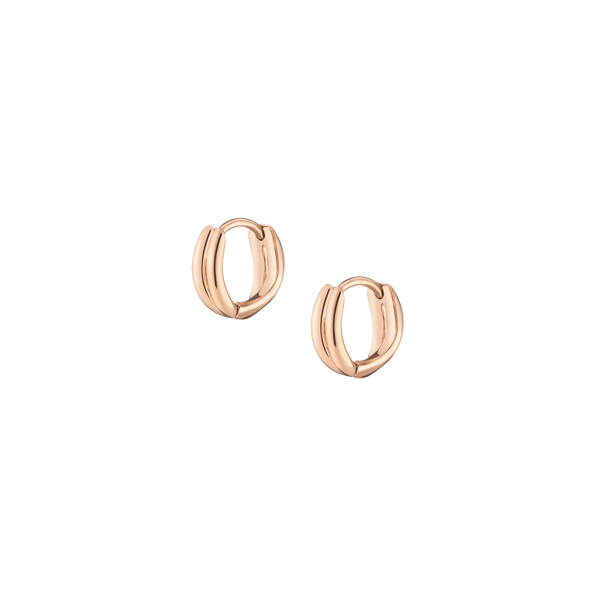 Crossover Huggie Earrings
