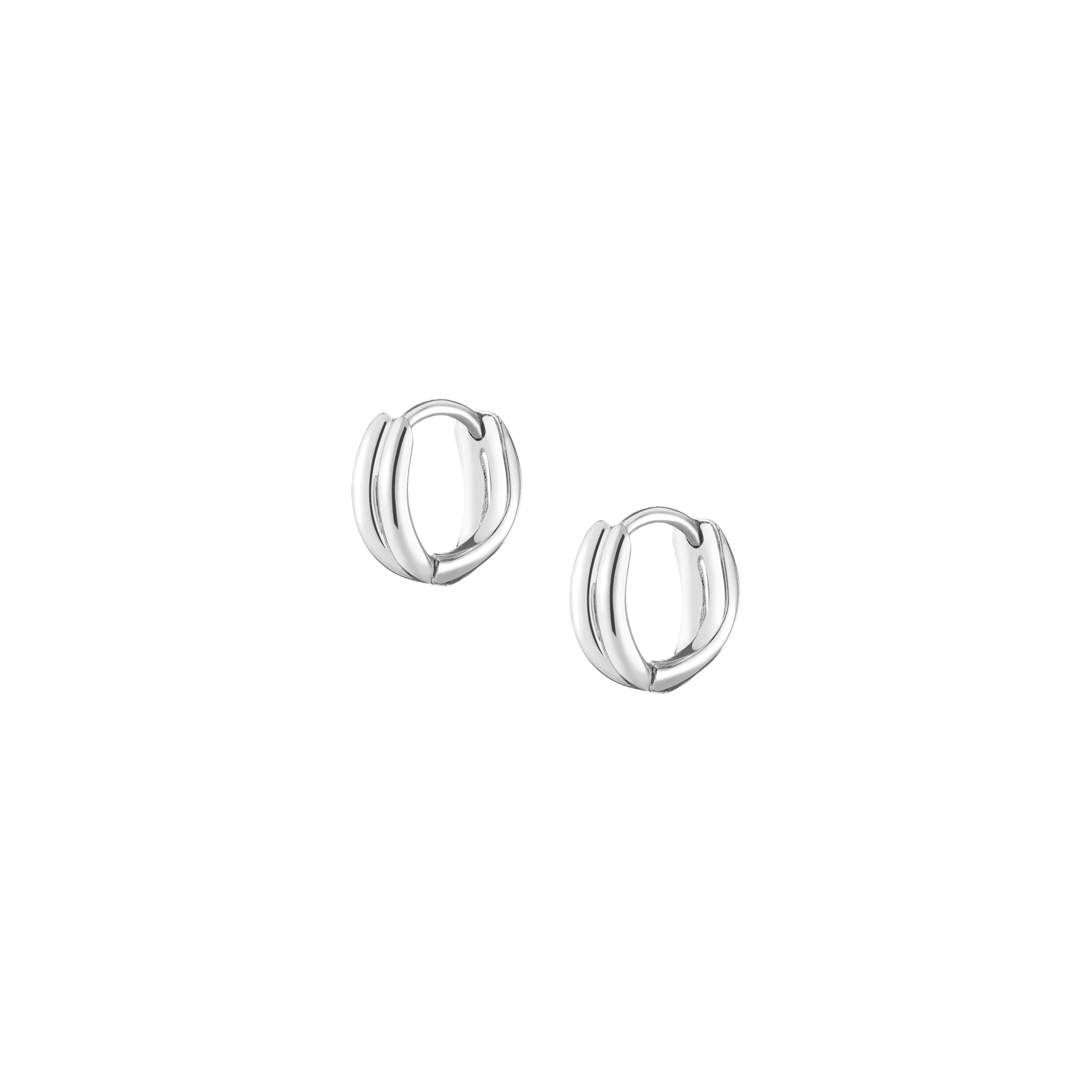 Crossover Huggie Earrings