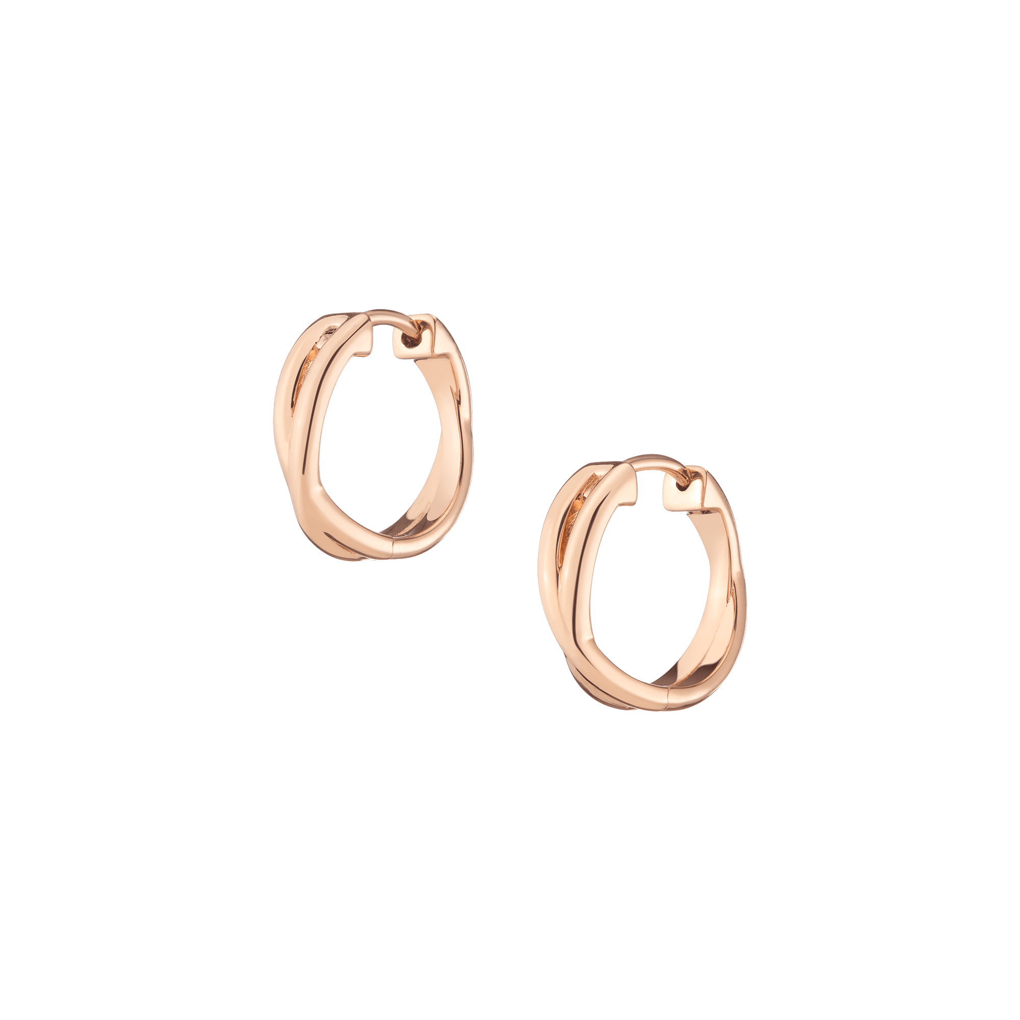 Crossover Huggie Earrings