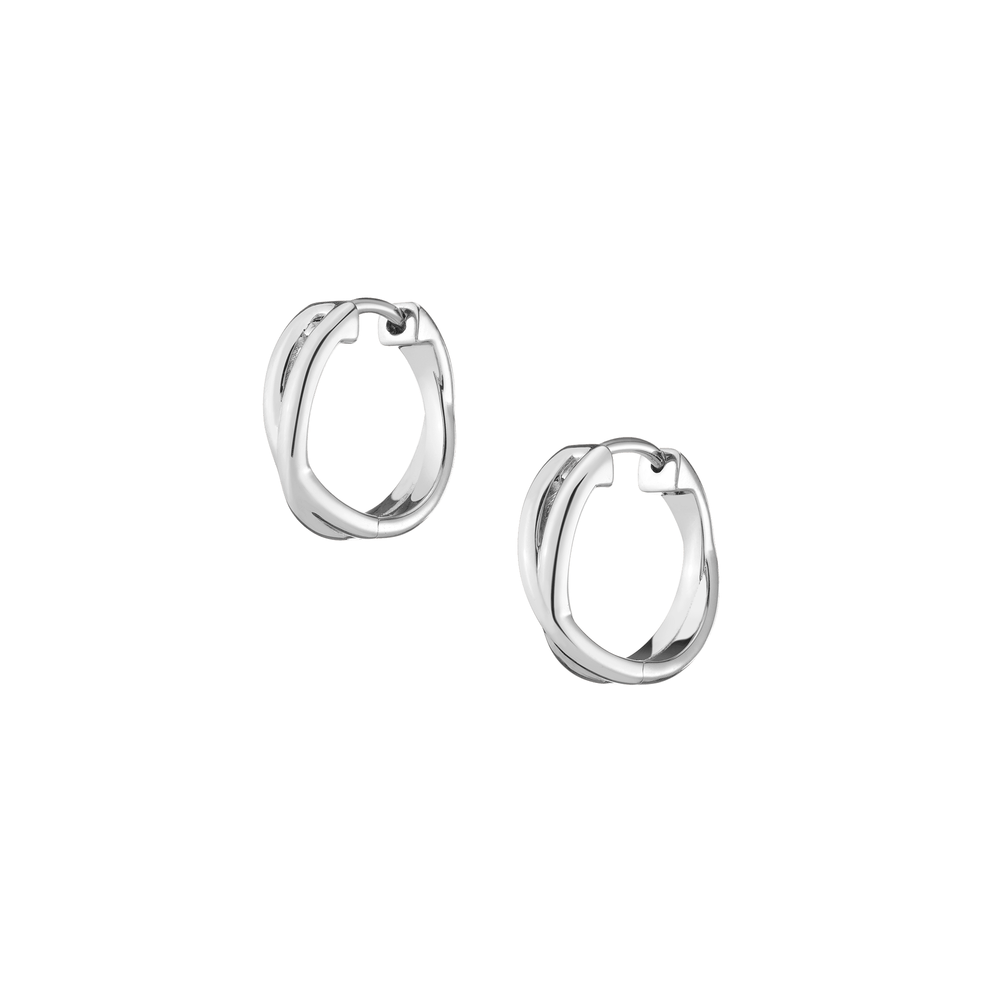 Crossover Huggie Earrings