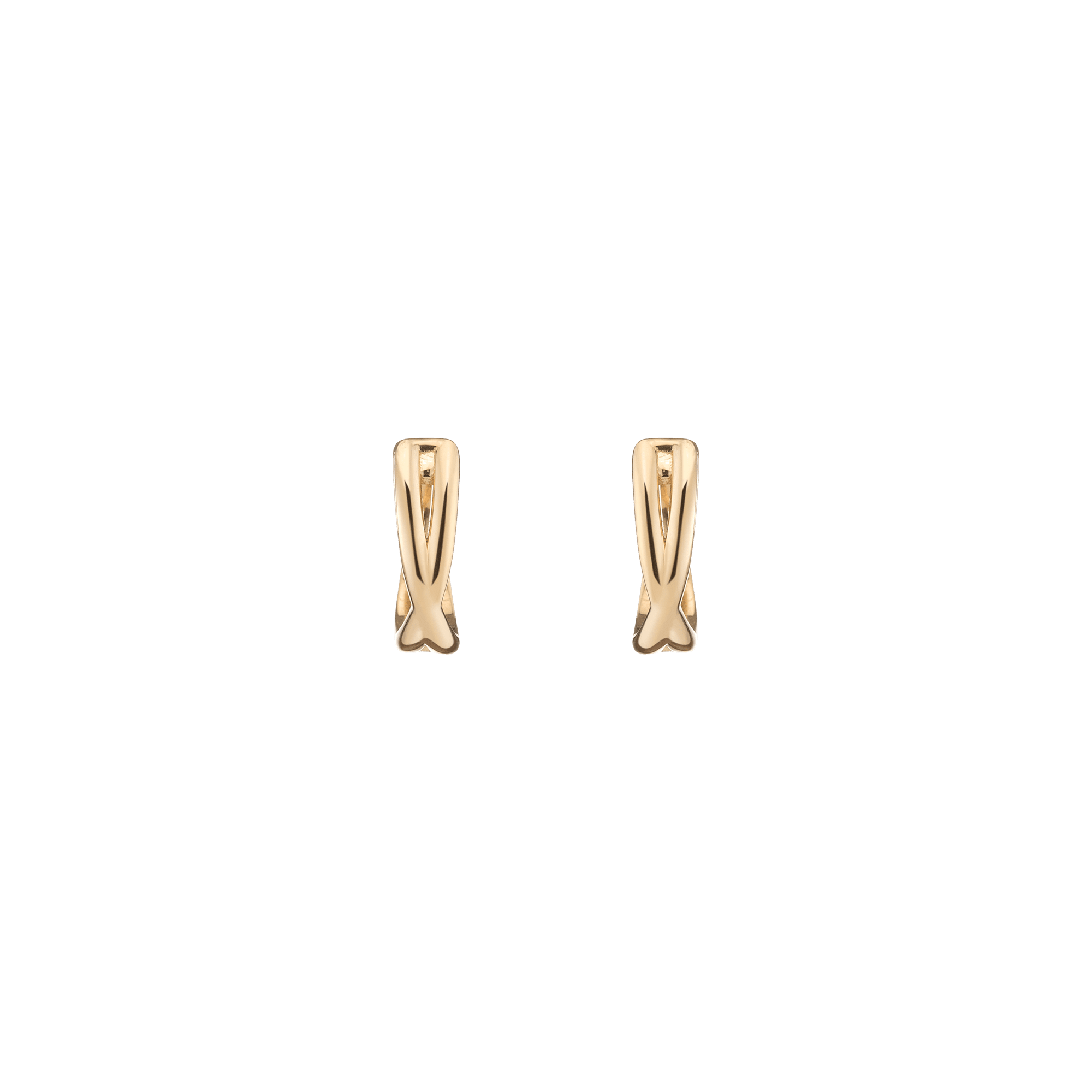 Crossover Huggie Earrings