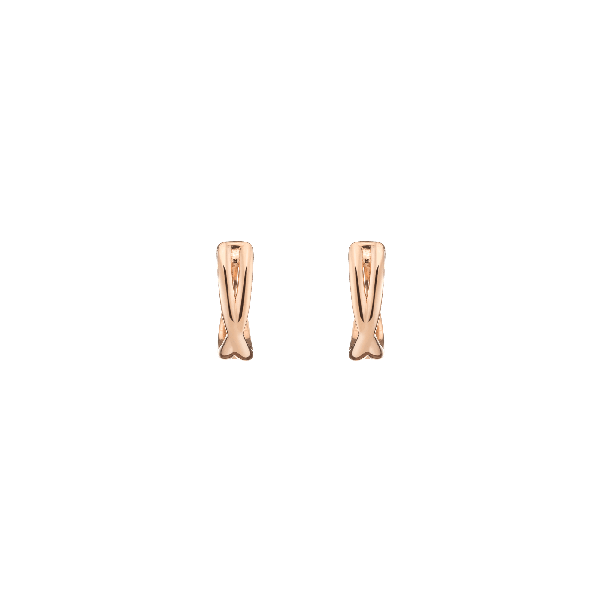 Crossover Huggie Earrings