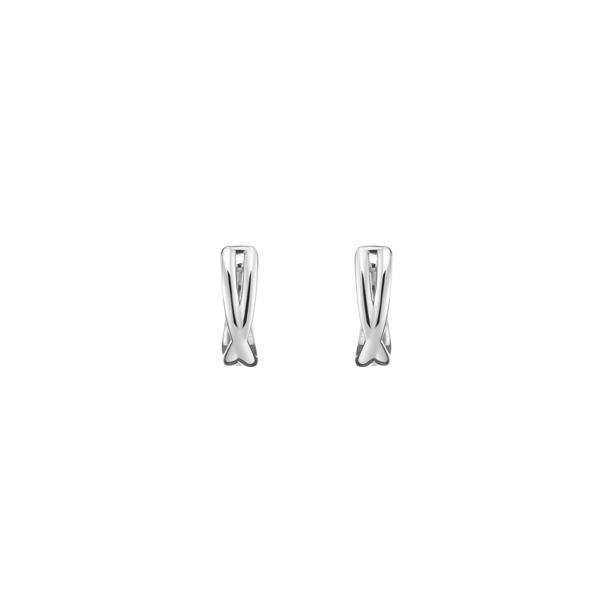Crossover Huggie Earrings