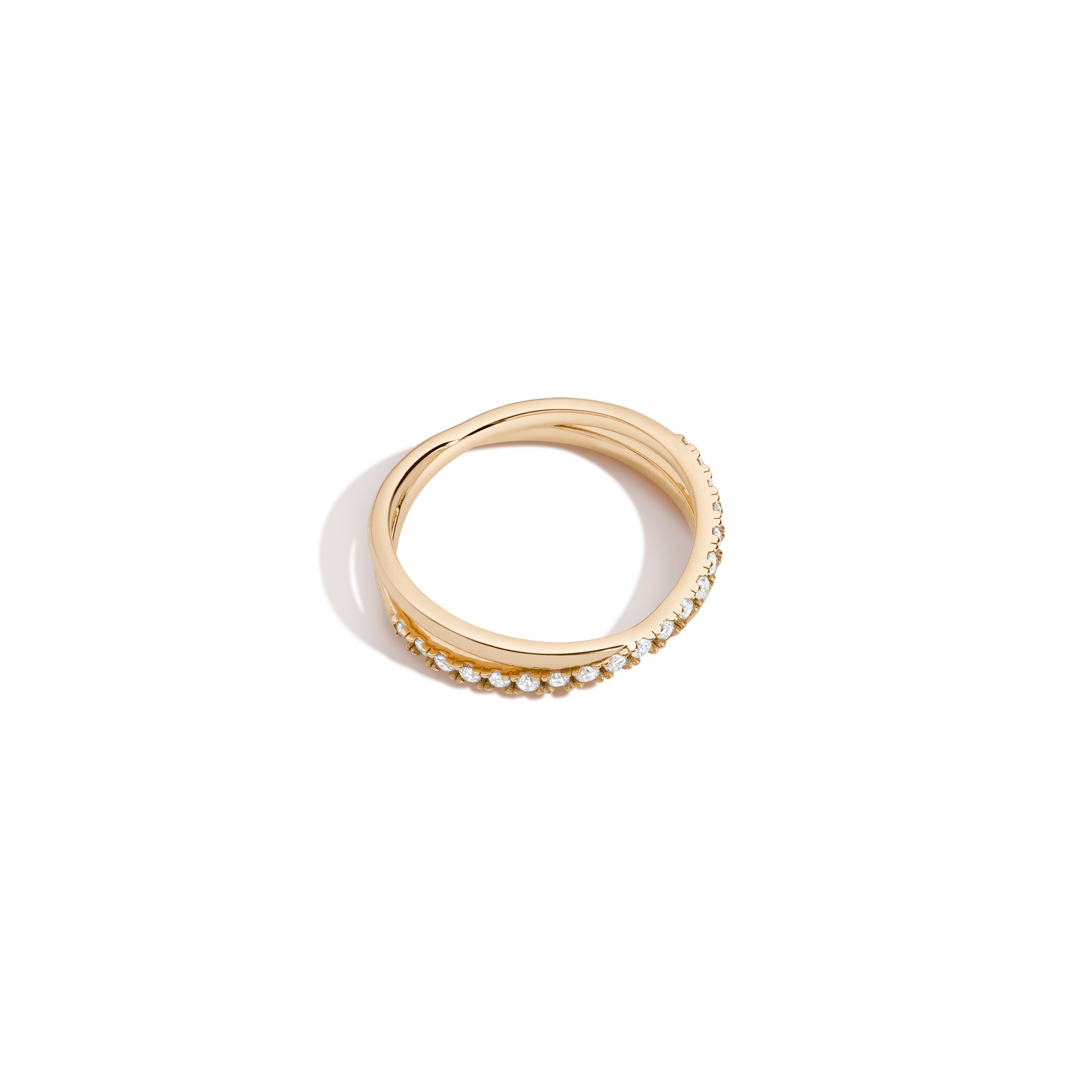 Diamond Crossover Ring