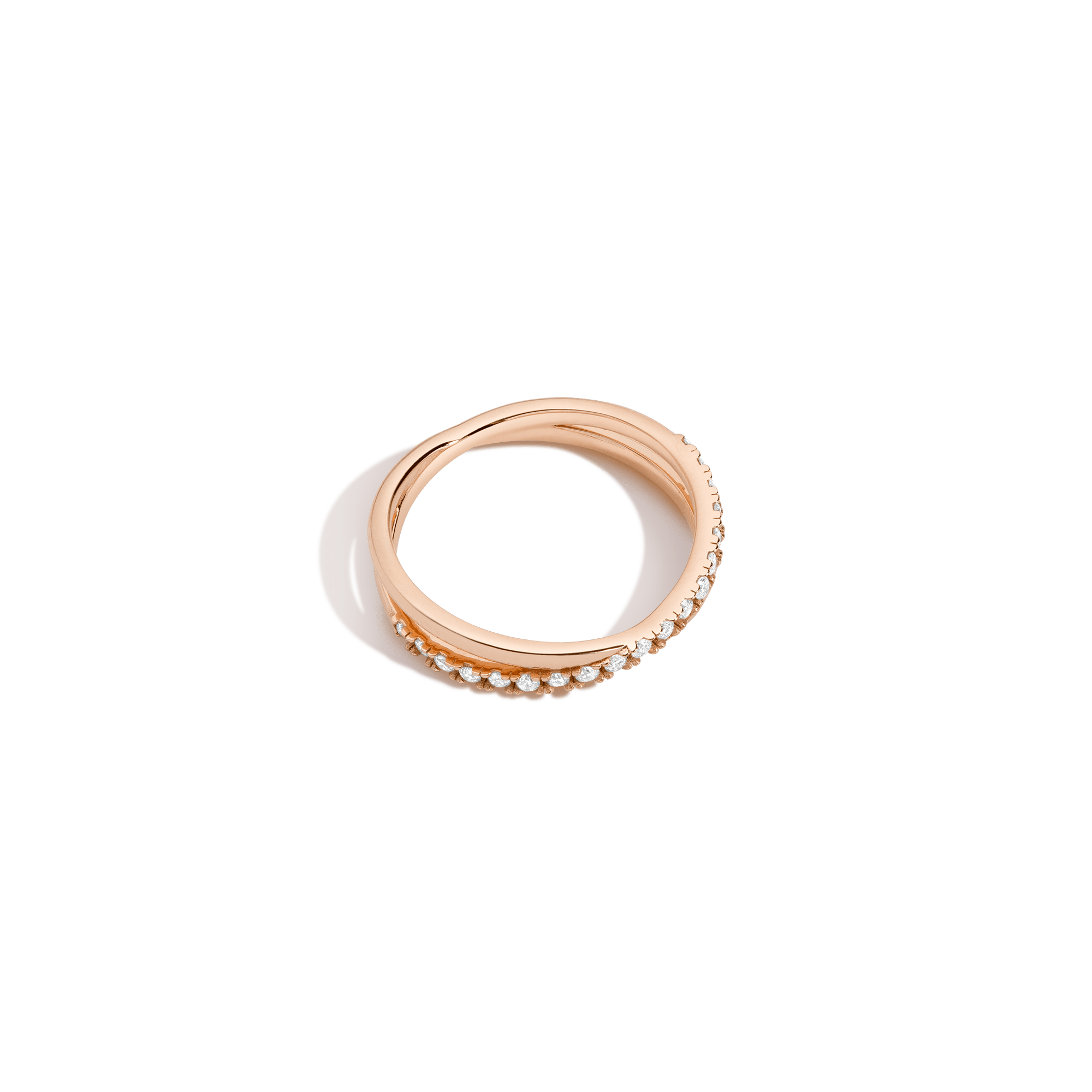 Diamond Crossover Ring
