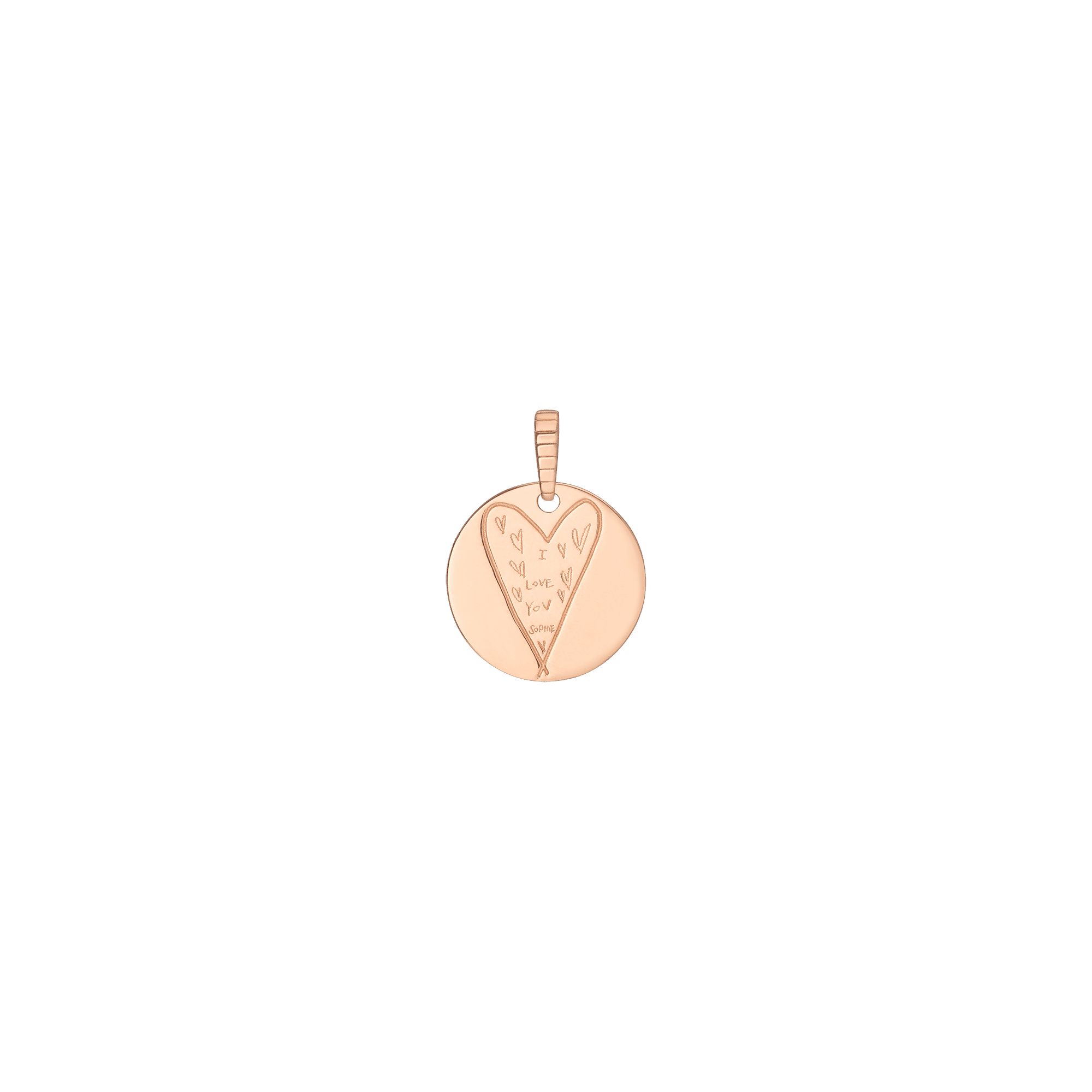 Story in Gold Engraved Pendant