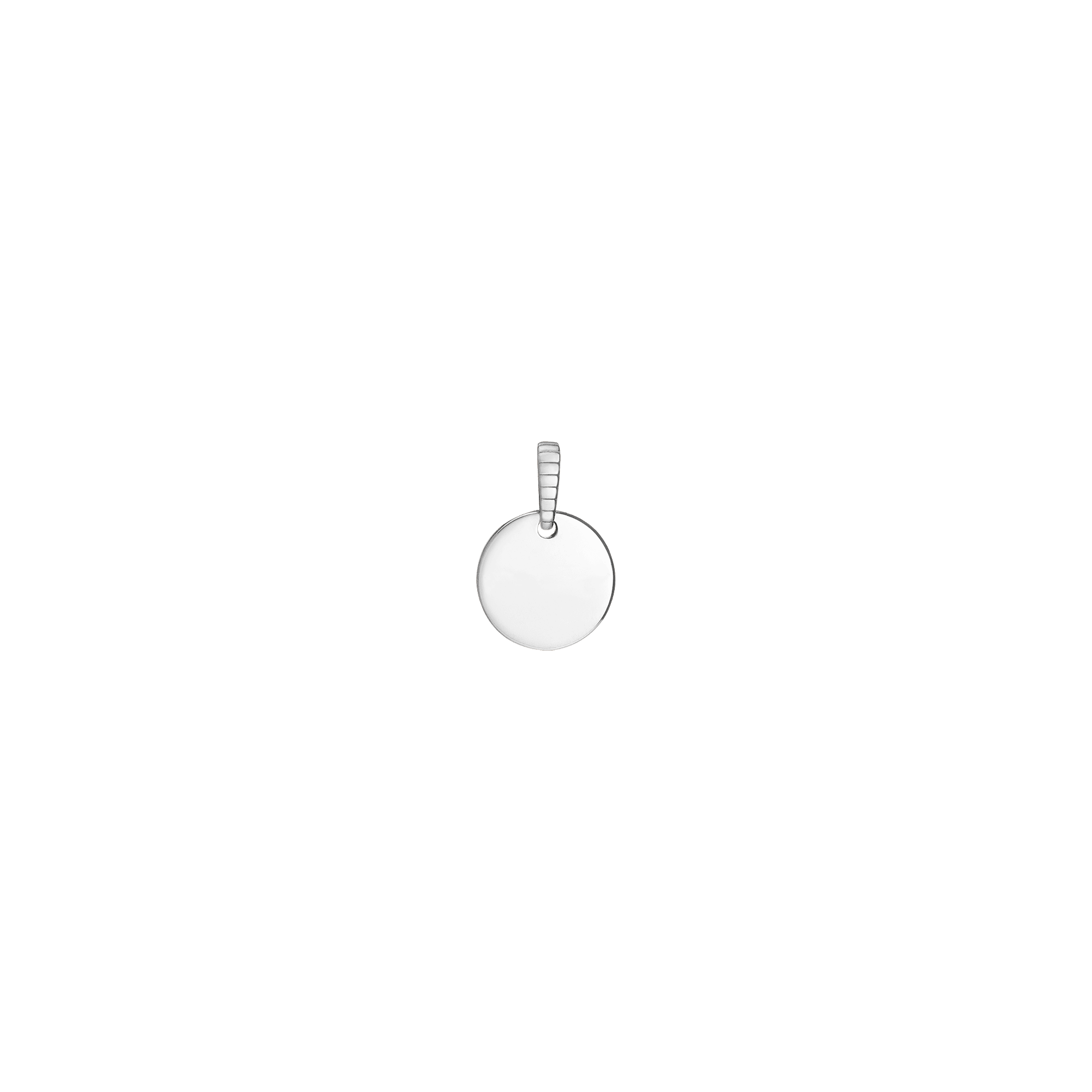 Story in Gold Engraved Pendant Vermeil 14k 18k White Gold Mini (10mm)