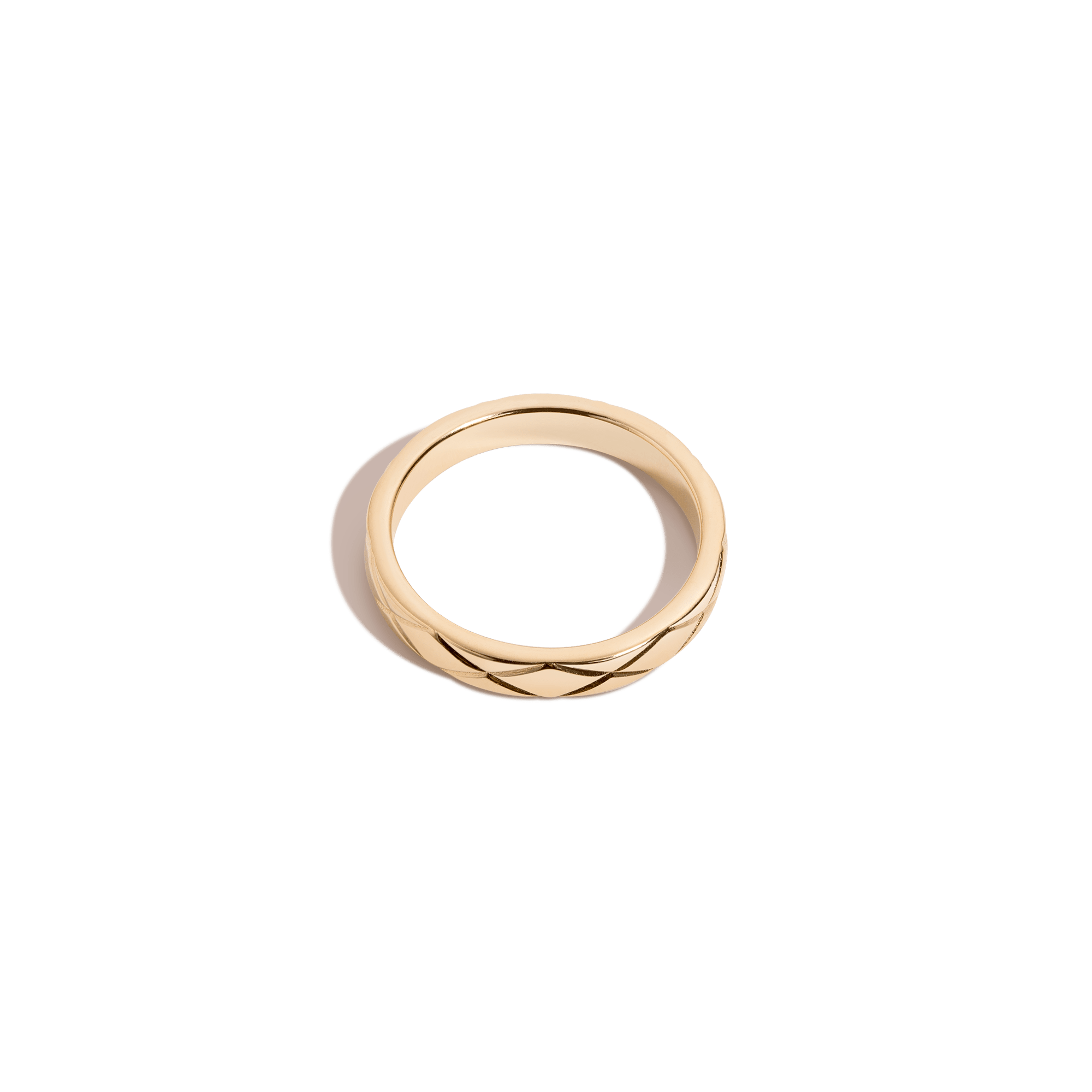 Mini Quilted Gold Ring