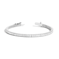 Lab Grown White Sapphire Baguette Tennis Bracelet