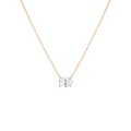 Oval Gemstone Solitaire Necklace