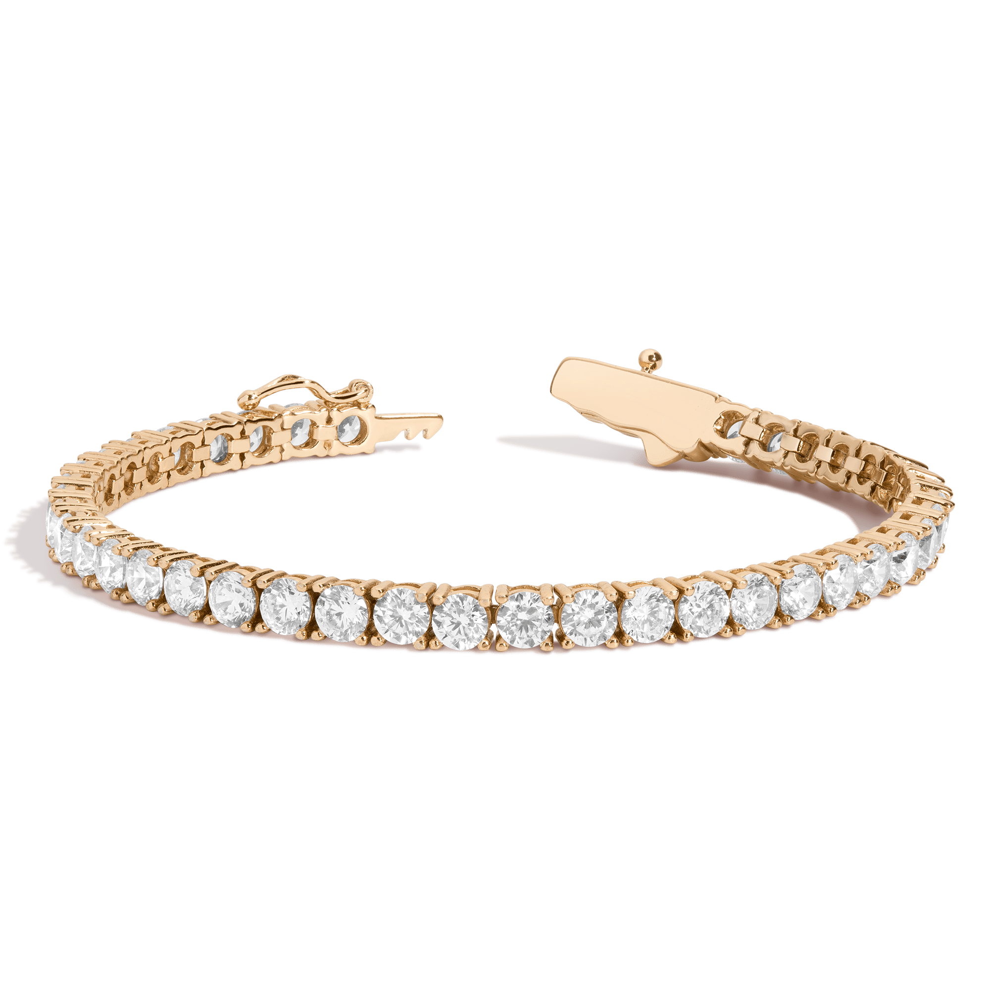 Lab Grown White Sapphire Tennis Bracelet - 10ct
