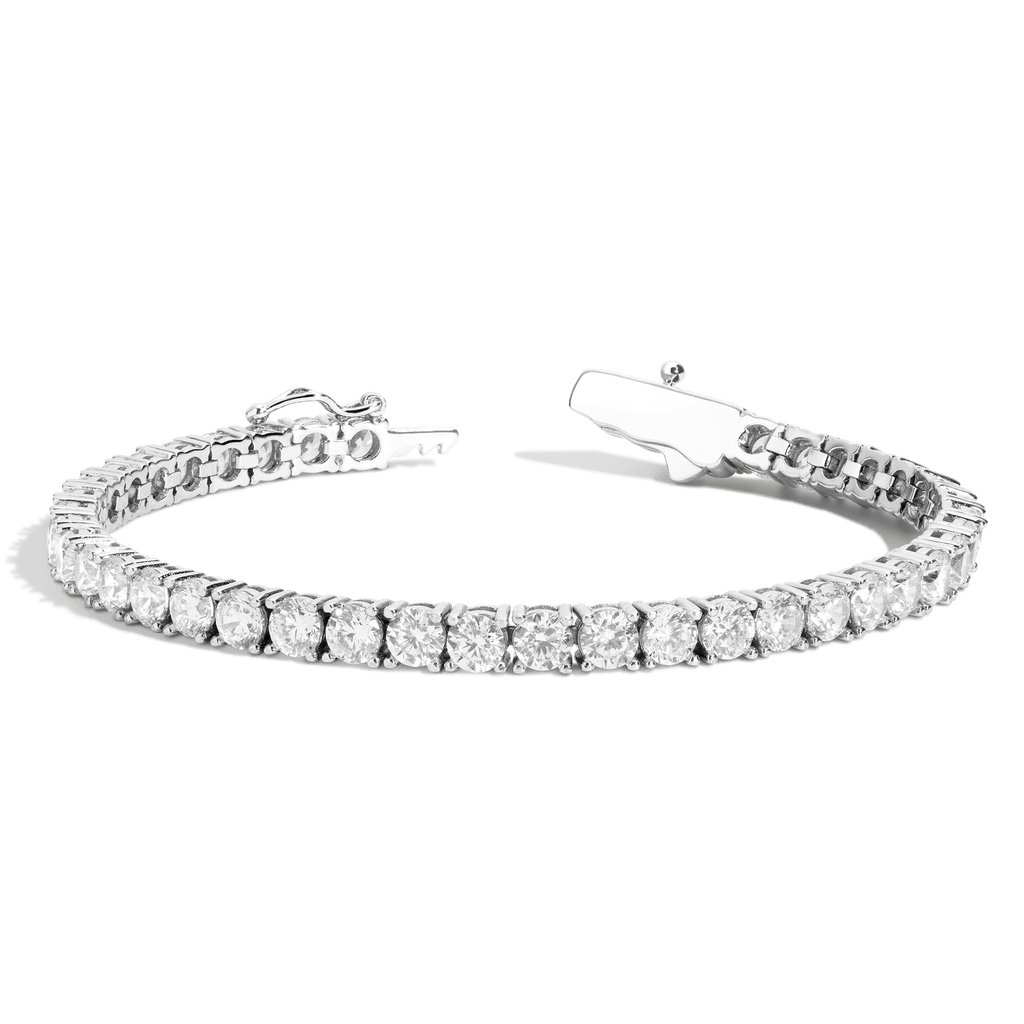 Lab Grown White Sapphire Tennis Bracelet