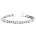Lab Grown White Sapphire Tennis Bracelet - 10ct