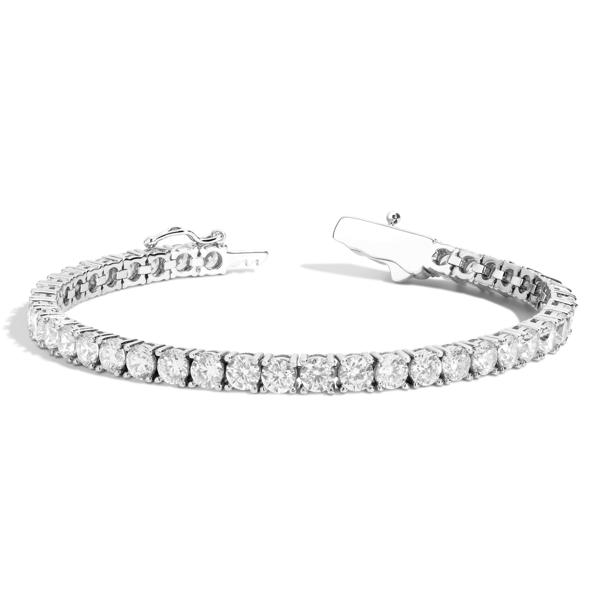 Lab Grown White Sapphire Tennis Bracelet - 10ct