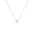Round Gemstone Solitaire Necklace