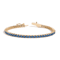 Lab Grown Blue Sapphire Tennis Bracelet - 6ct