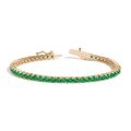 Lab Grown Green Emerald Tennis Bracelet - 6ct