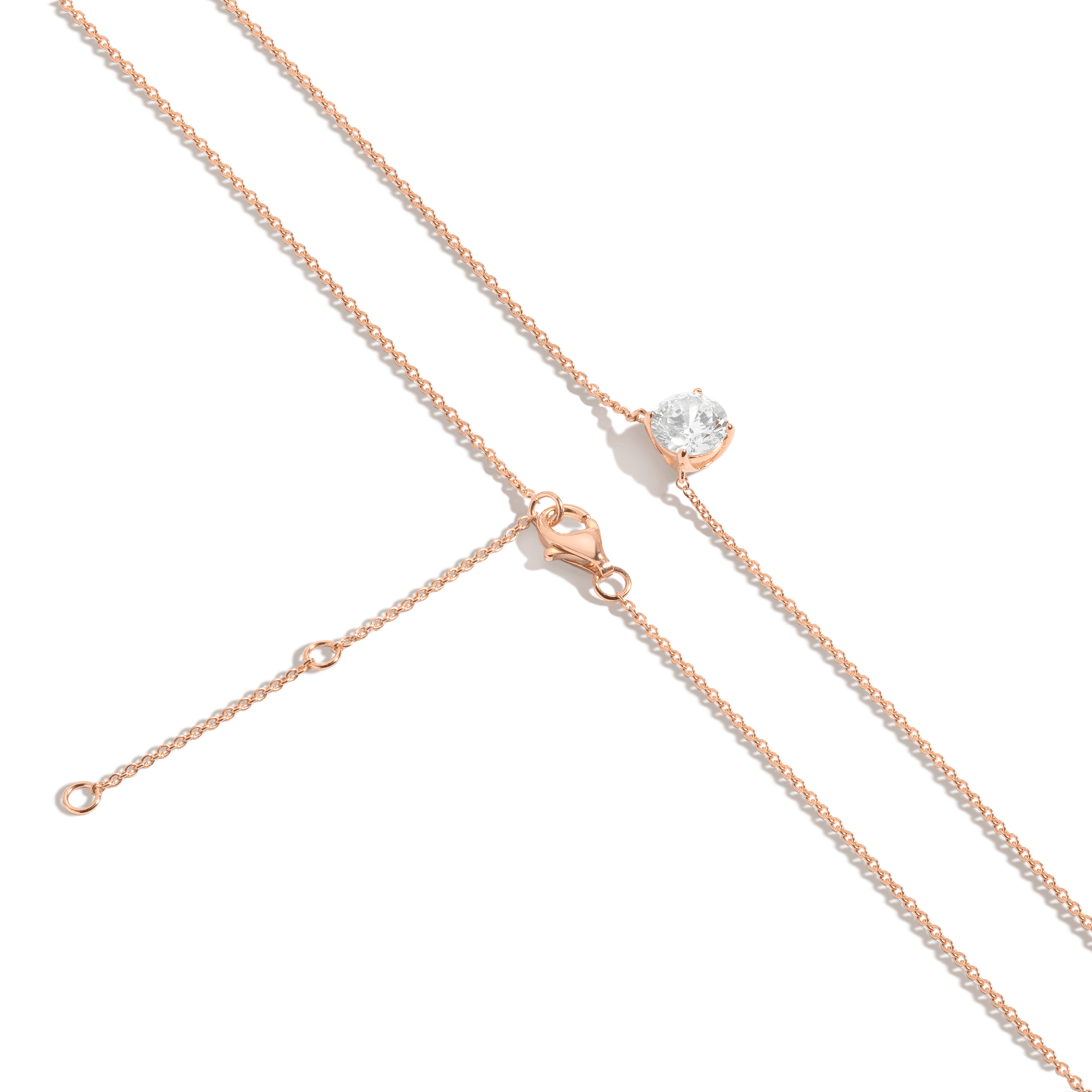 Round Gemstone Solitaire Necklace