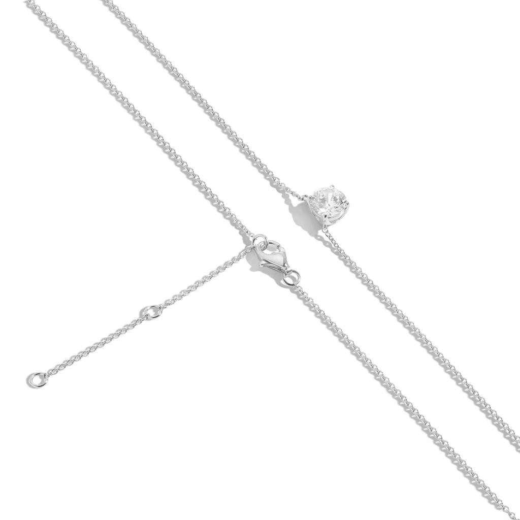 Round Gemstone Solitaire Necklace