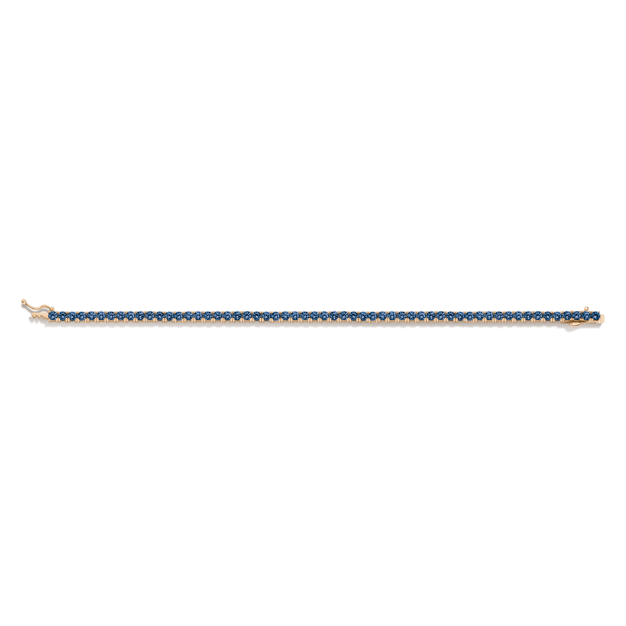 Lab Grown Blue Sapphire Tennis Bracelet - 6ct