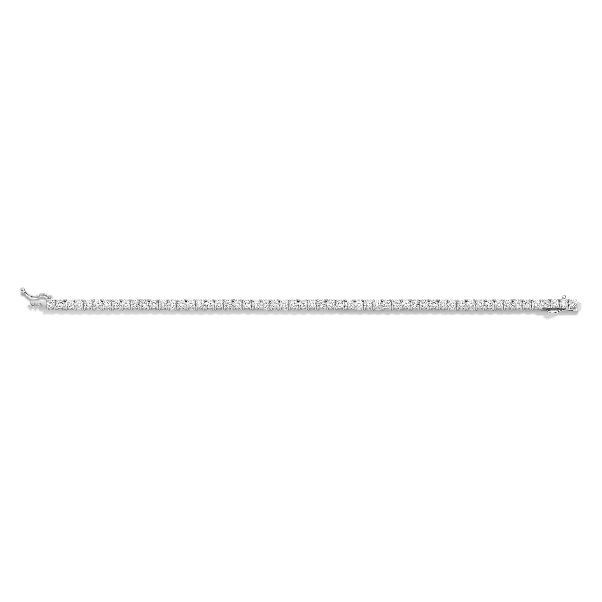 Lab Grown White Sapphire Tennis Bracelet - 6ct