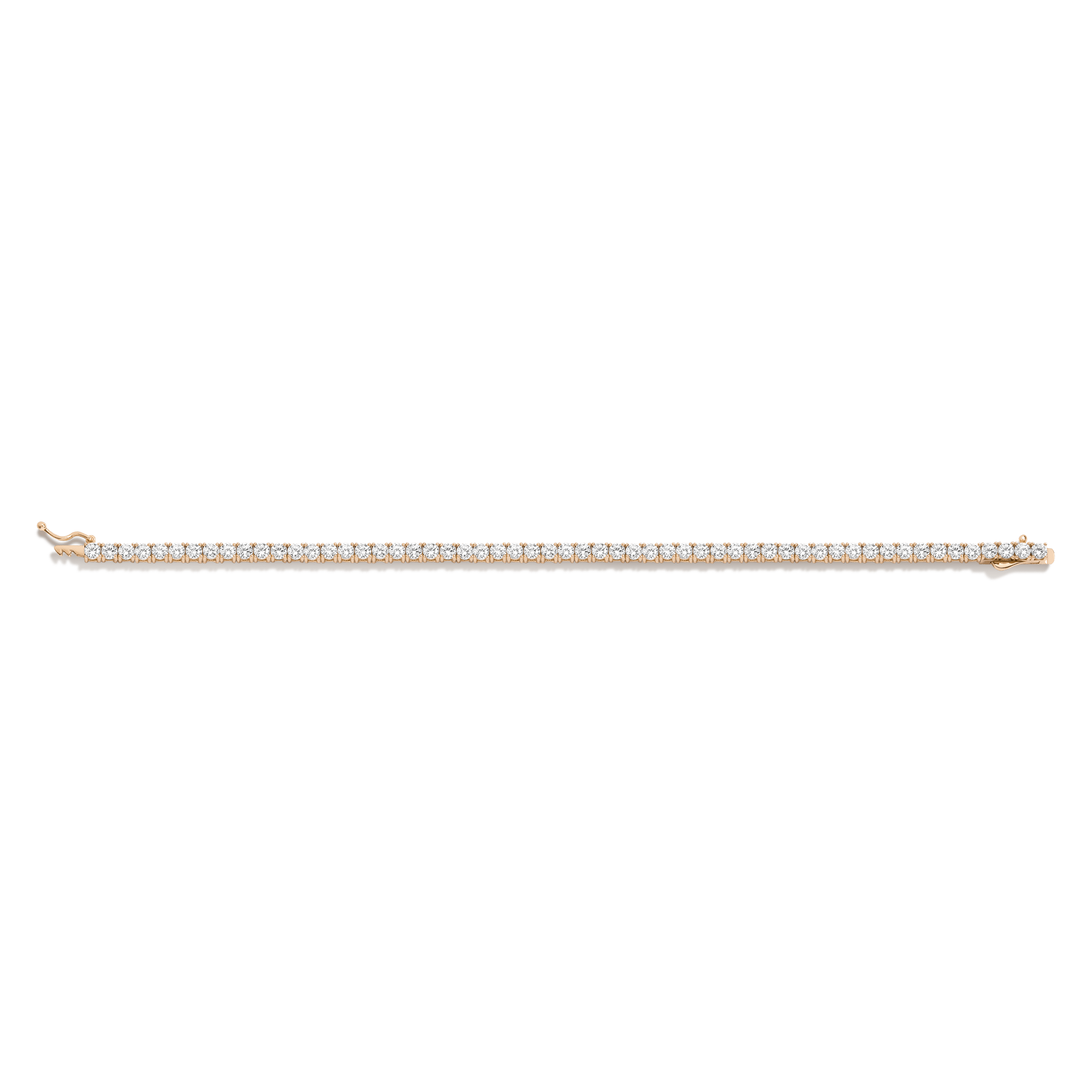 Lab Grown White Sapphire Tennis Bracelet - 6ct