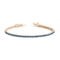 Lab Grown Blue Sapphire Tennis Bracelet