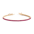 Lab Grown Red Ruby Tennis Bracelet