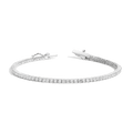Lab Grown White Sapphire Tennis Bracelet