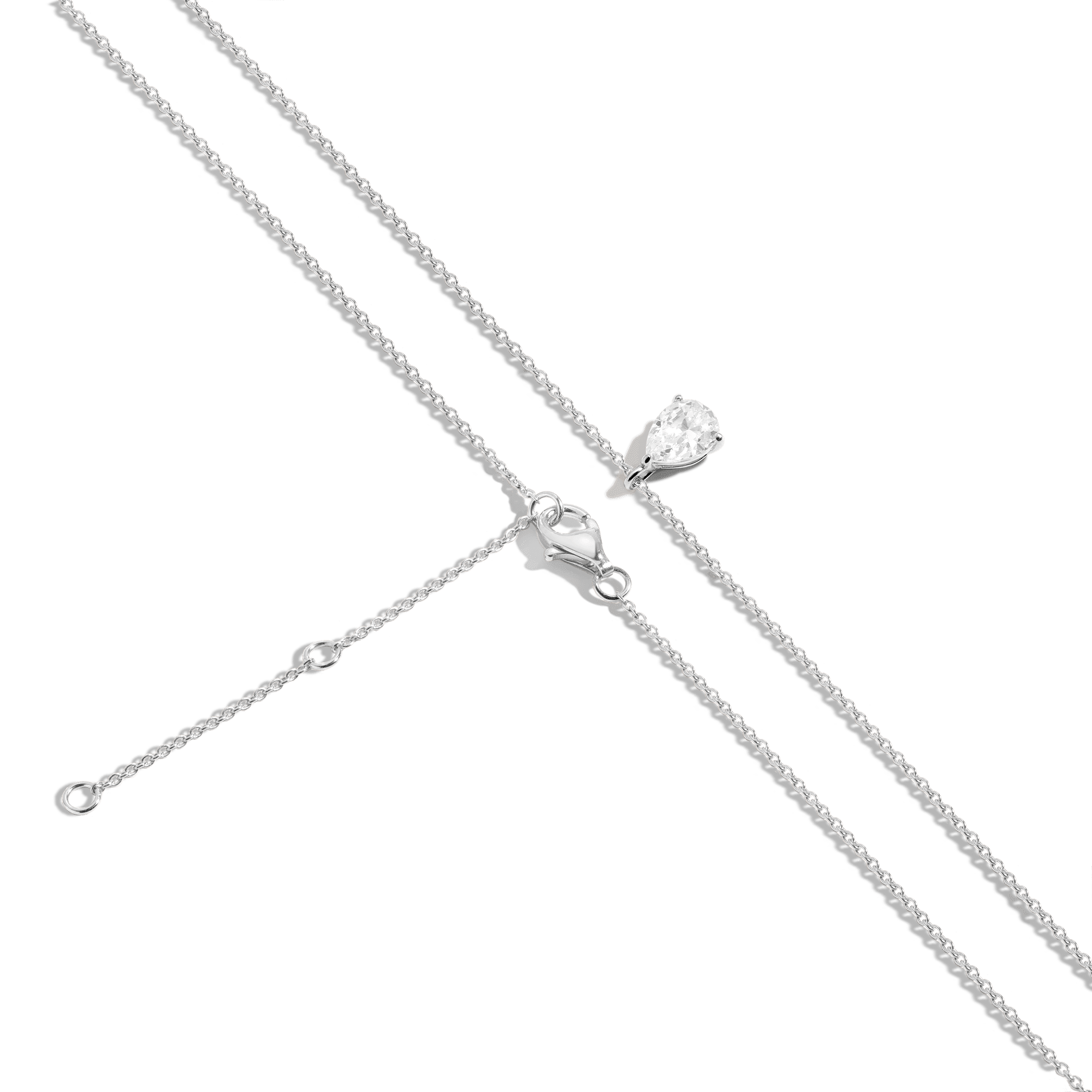 Pear Gemstone Solitaire Necklace