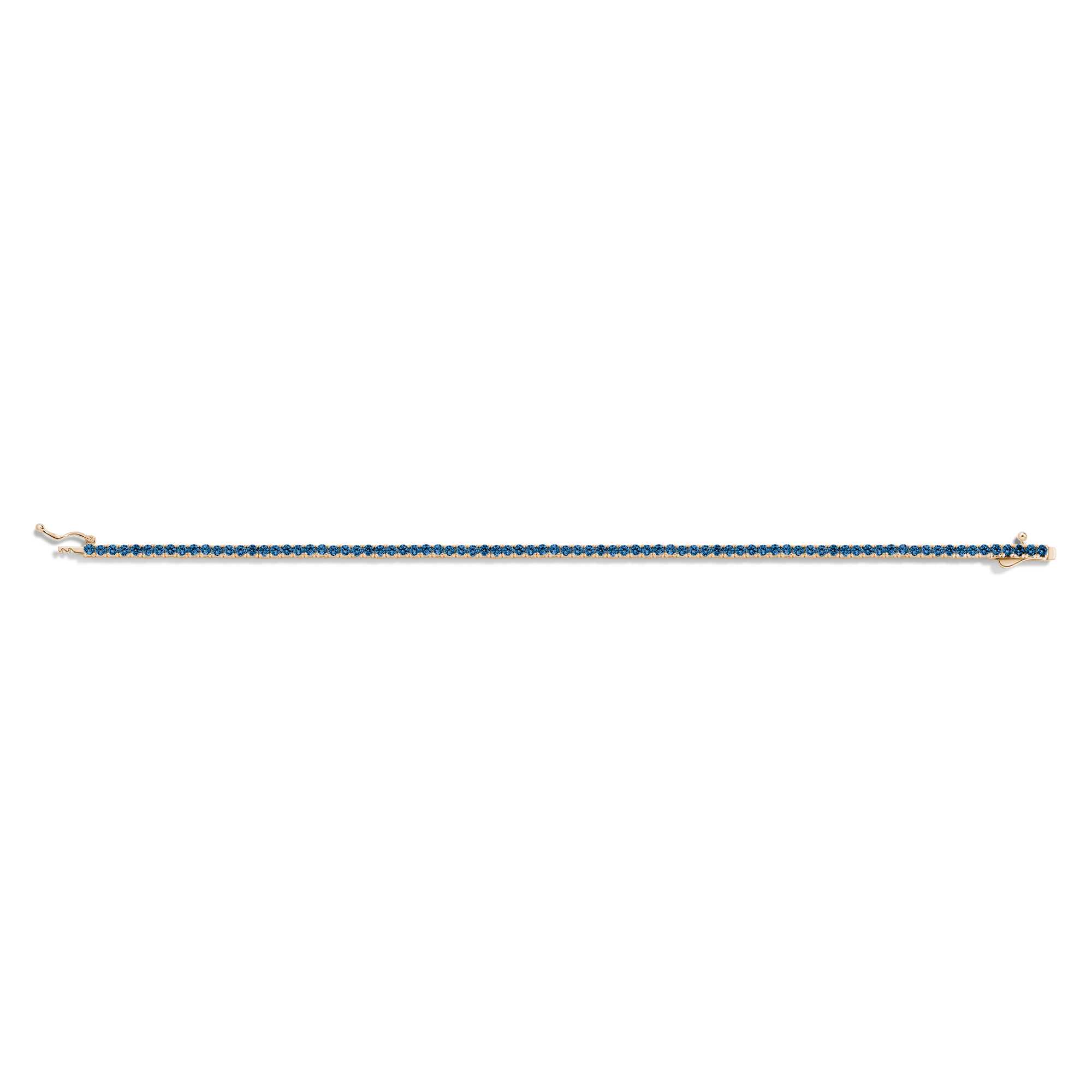 Lab Grown Blue Sapphire Tennis Bracelet