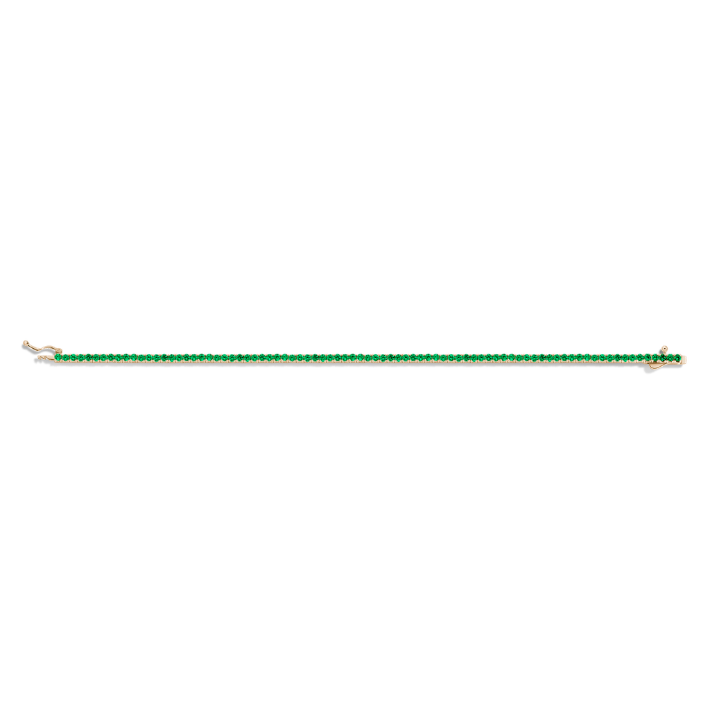 Lab Grown Green Emerald Tennis Bracelet