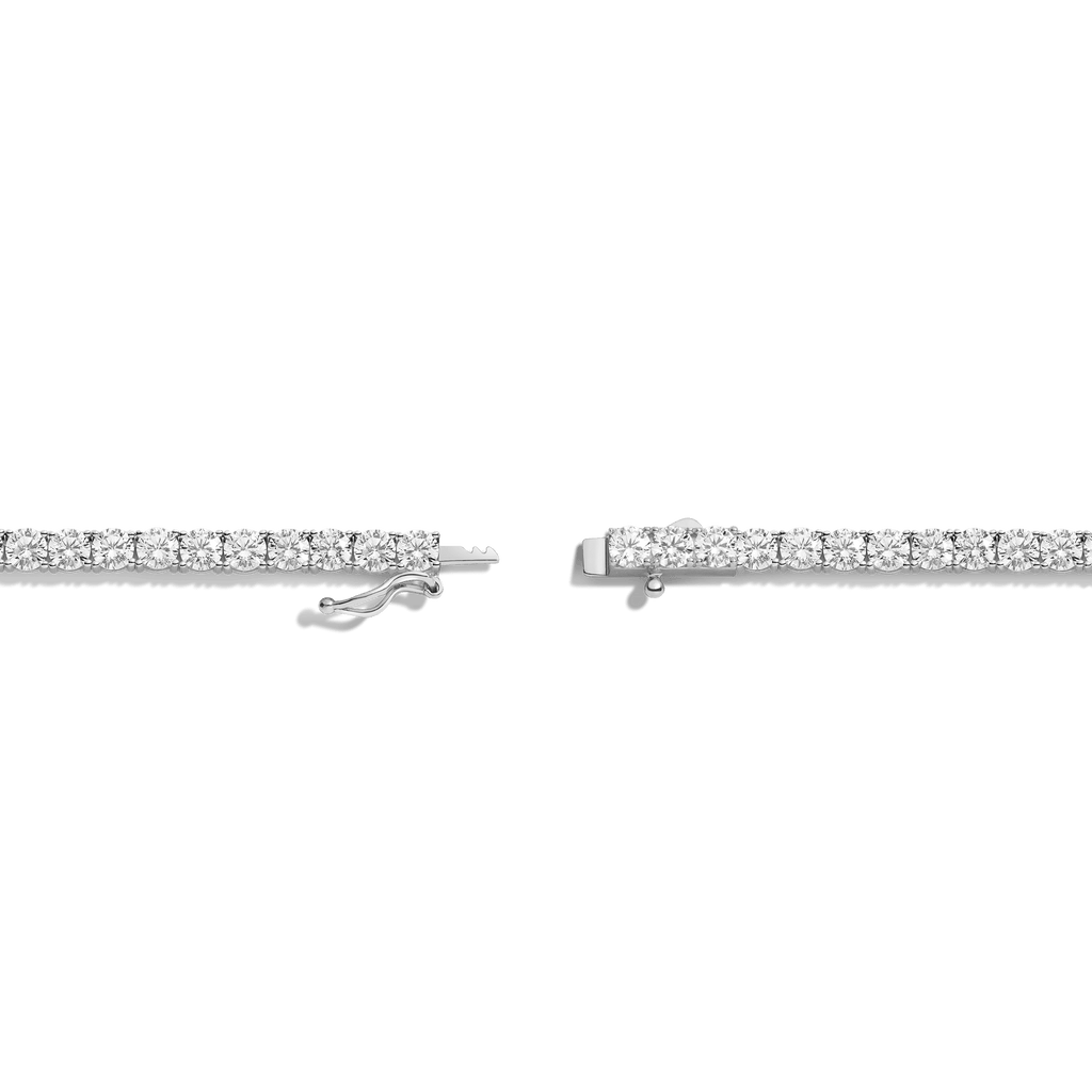Lab Grown White Sapphire Tennis Necklace