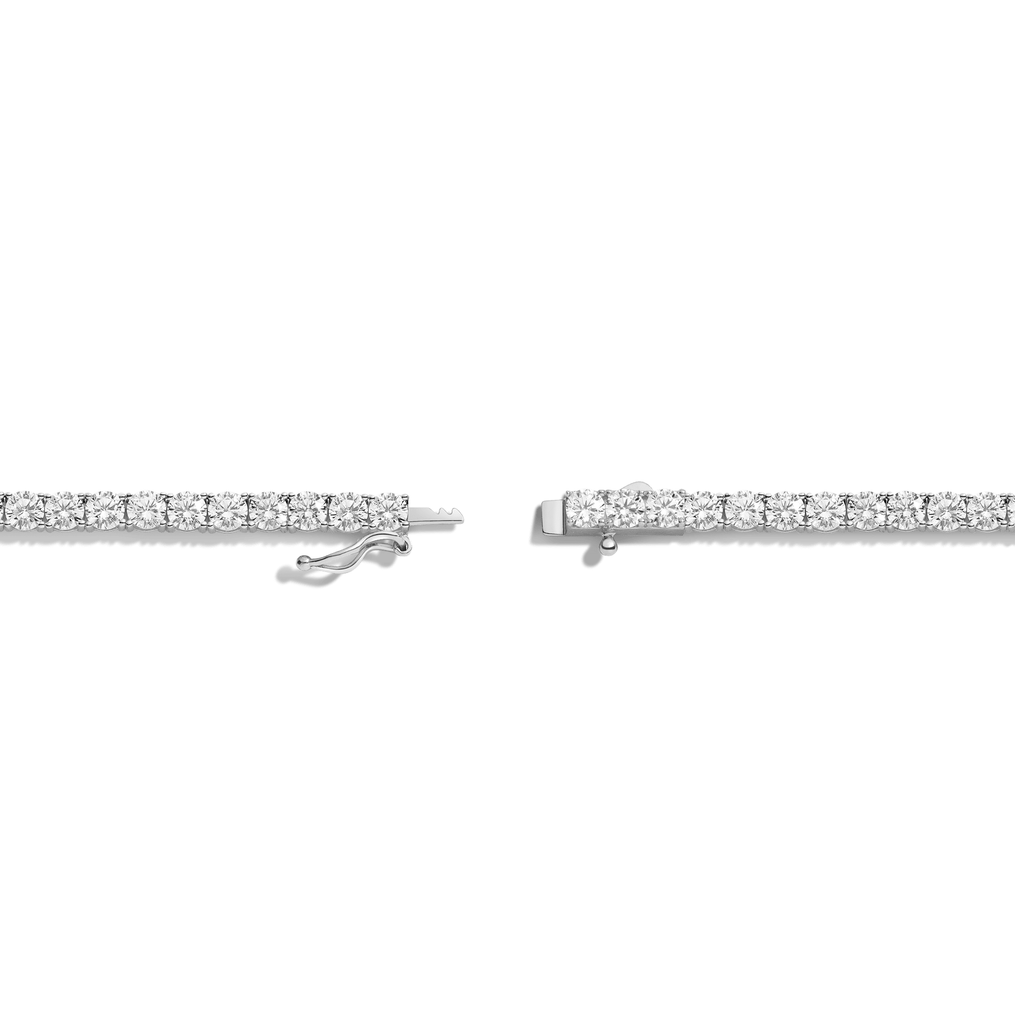 Lab Grown White Sapphire Tennis Necklace - 22ct