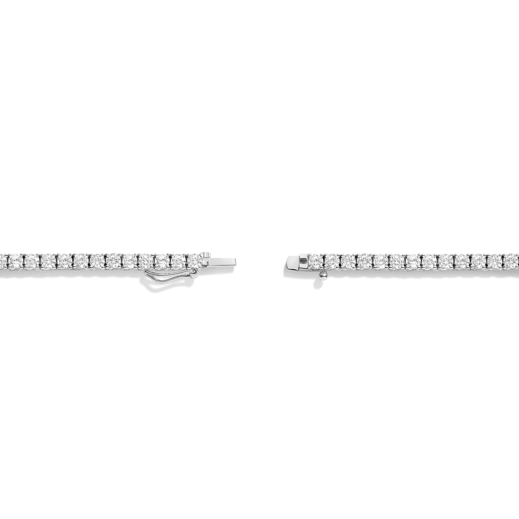Lab Grown White Sapphire Tennis Necklace