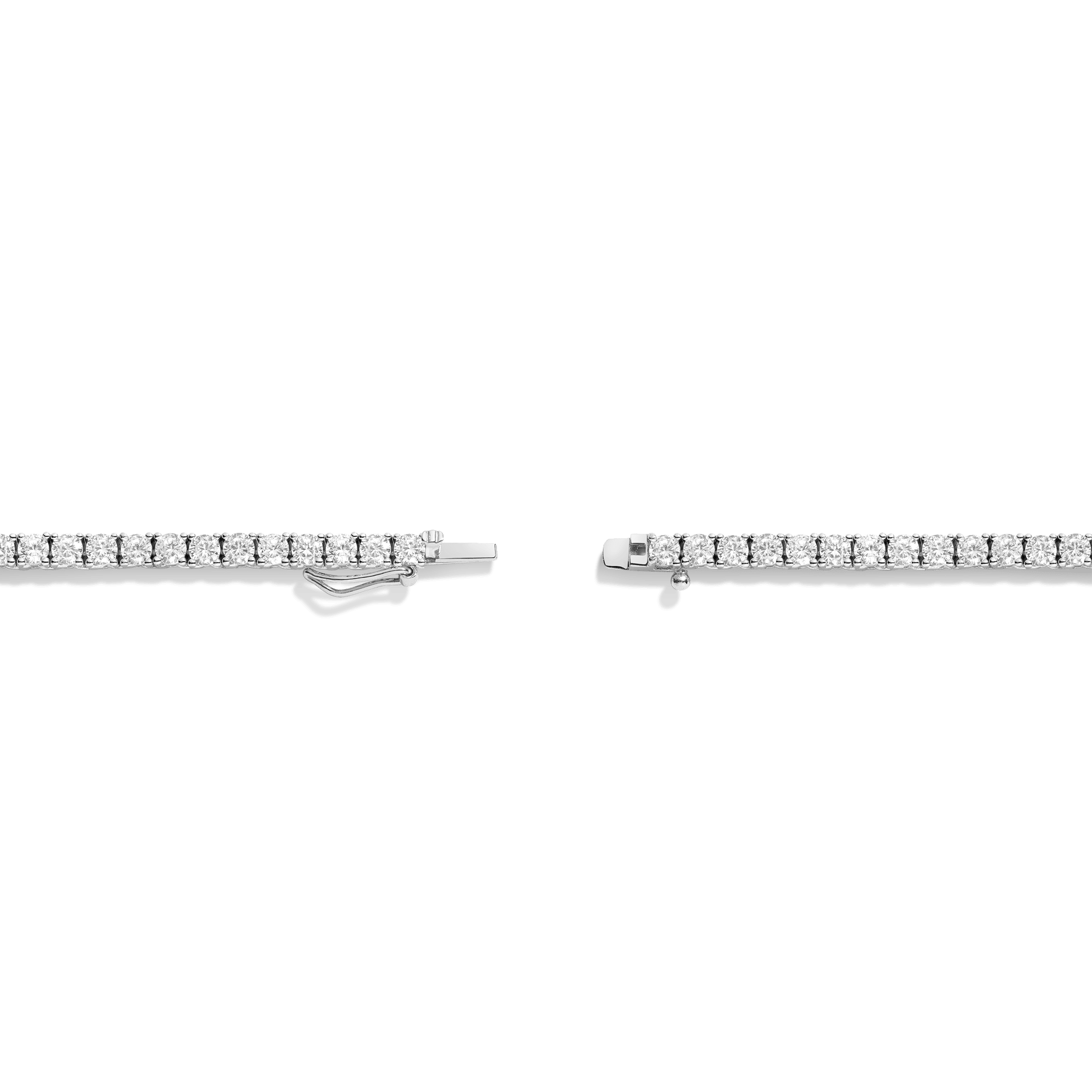 Lab Grown White Sapphire Tennis Necklace - 13ct